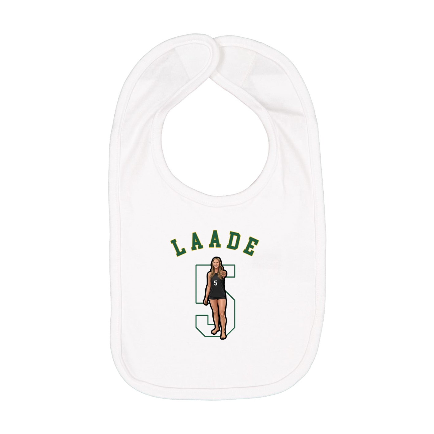 Infant Bib — Shirsey Arch in White