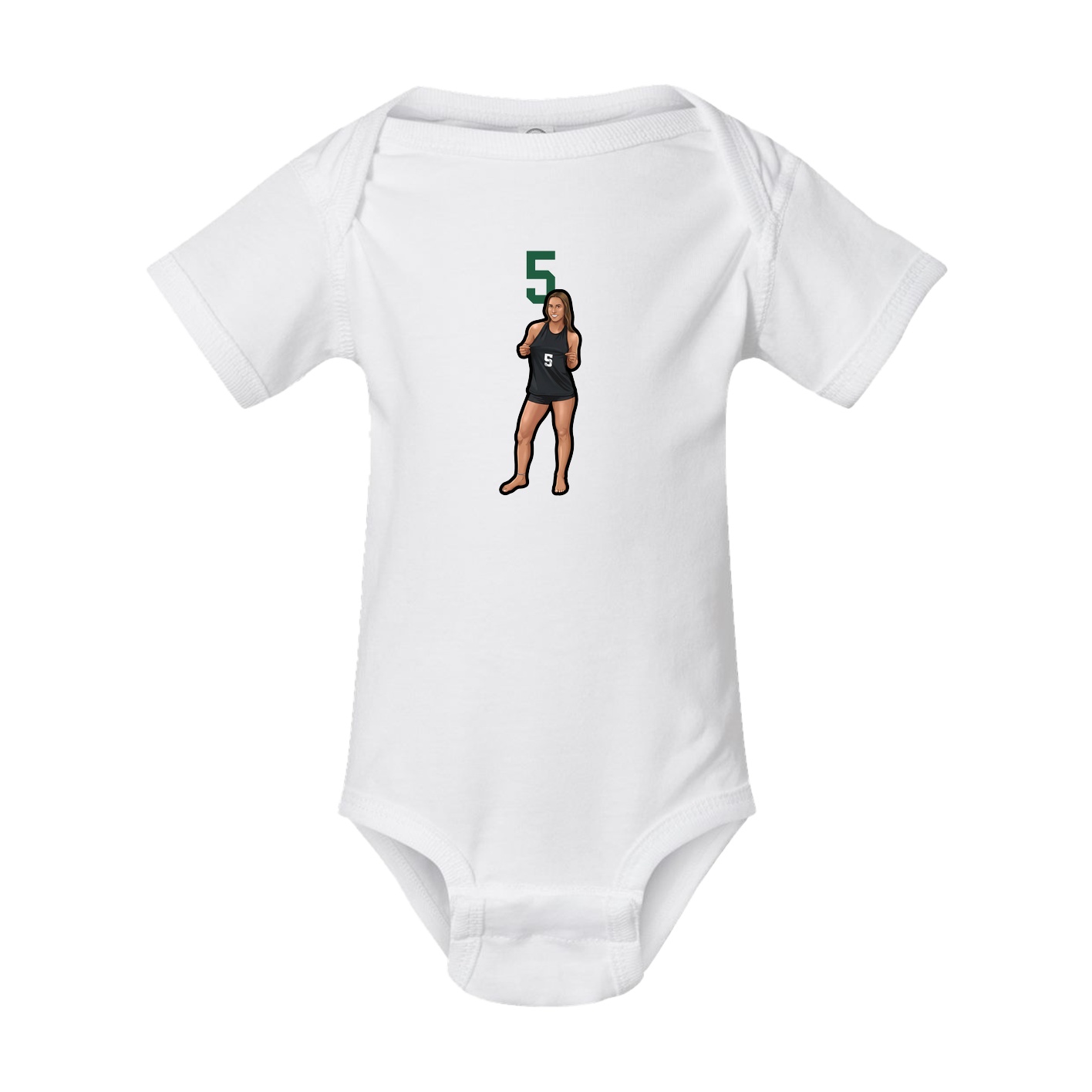 Baby Onesie — Number Top in White