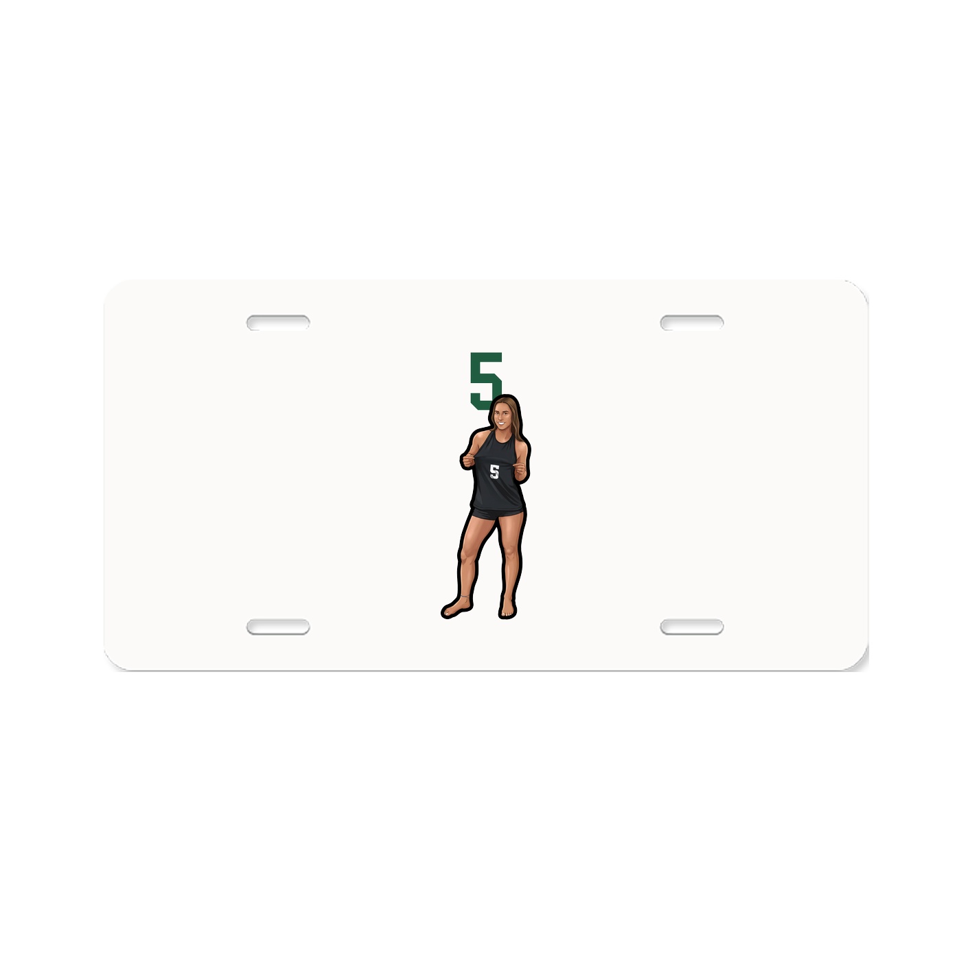 License Plate — Number Top in Classic