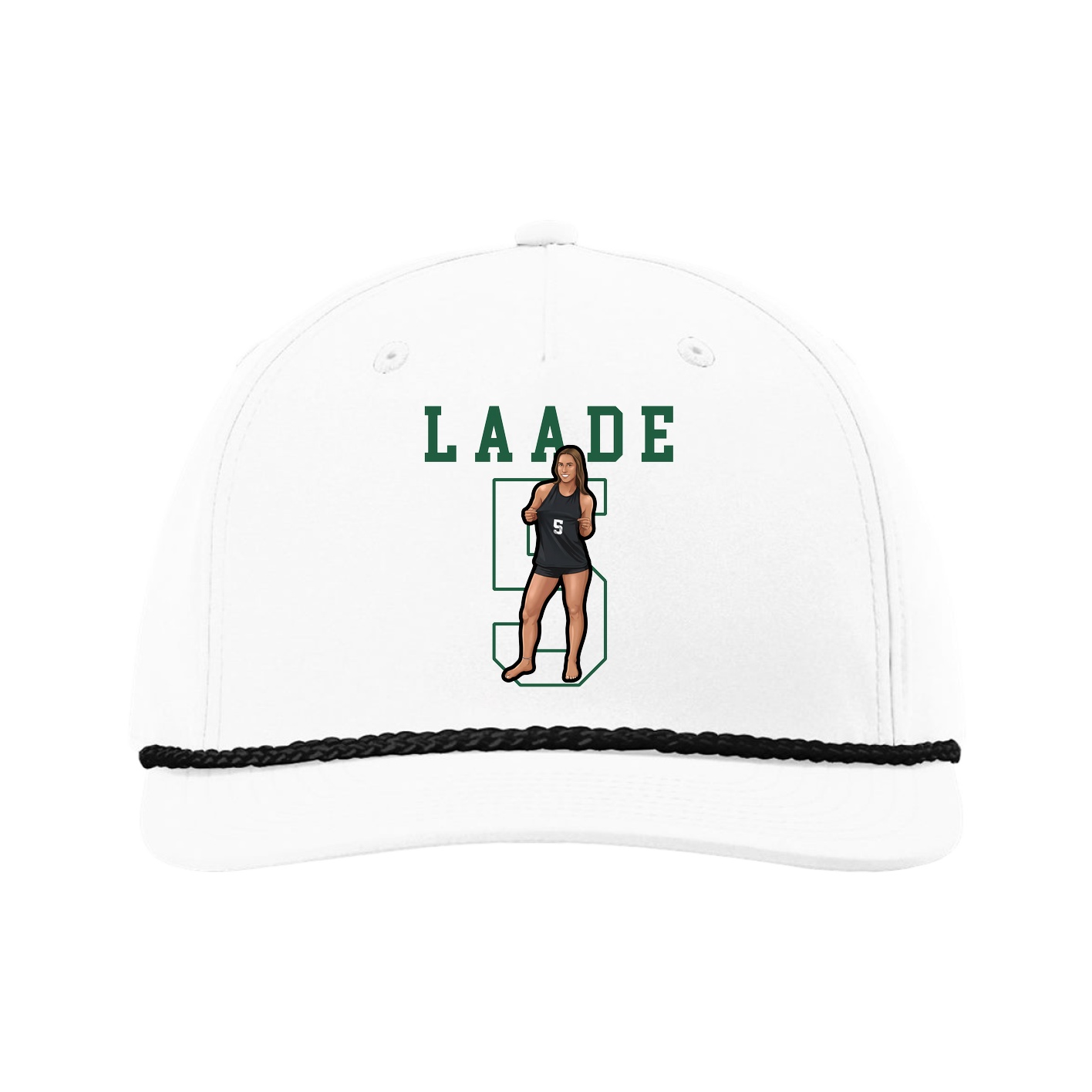 Five-Panel Classic Rope Cap — Shirsey in White