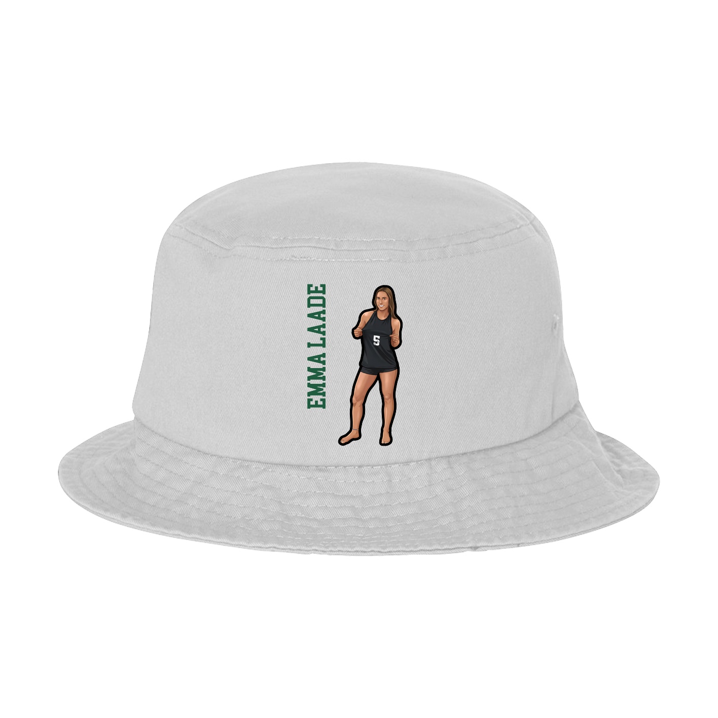 Bucket Cap — Name Vertical in White