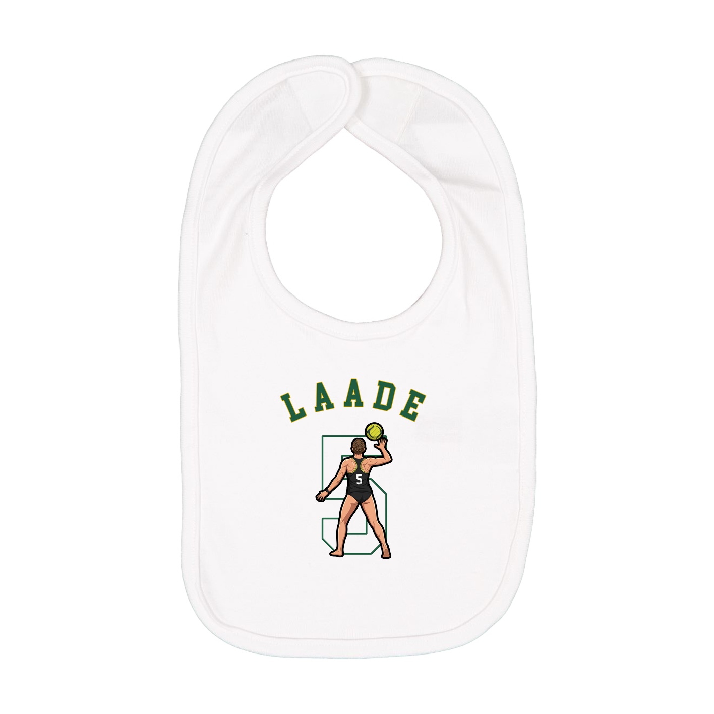 Infant Bib — Shirsey Arch in White