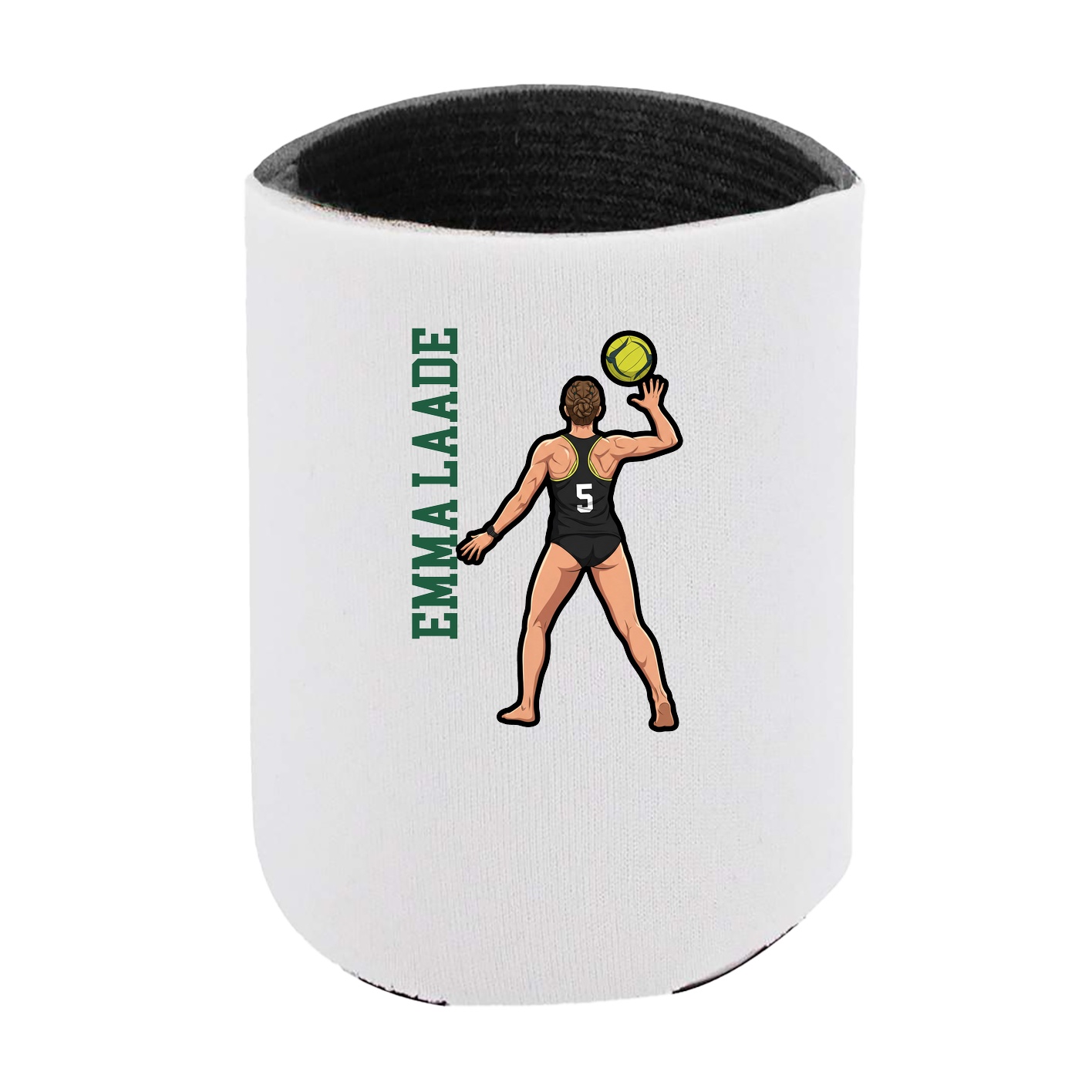Can Holder — Name Vertical in White