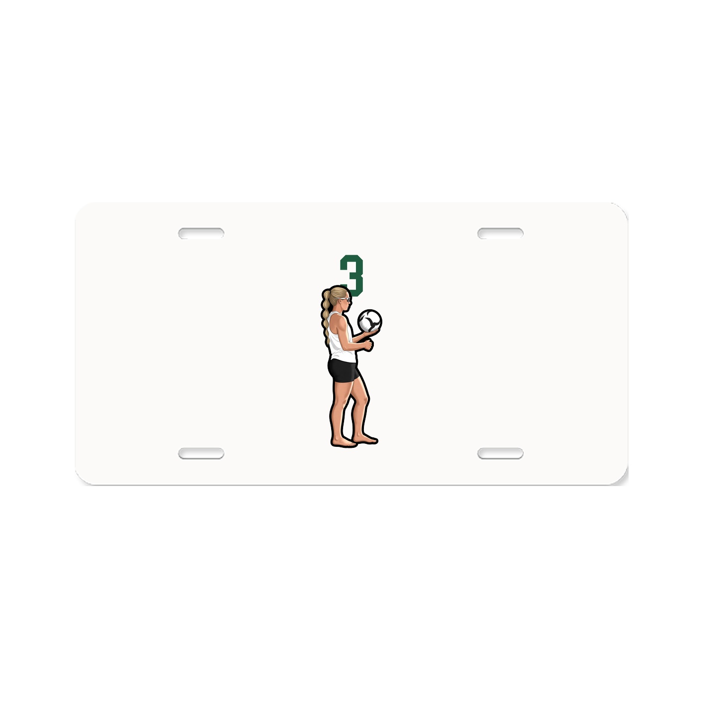 License Plate — Number Top in Classic