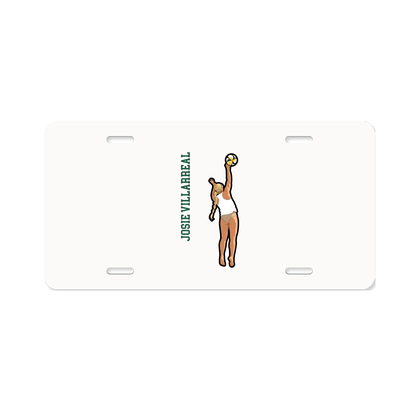 License Plate — Name Vertical in Classic