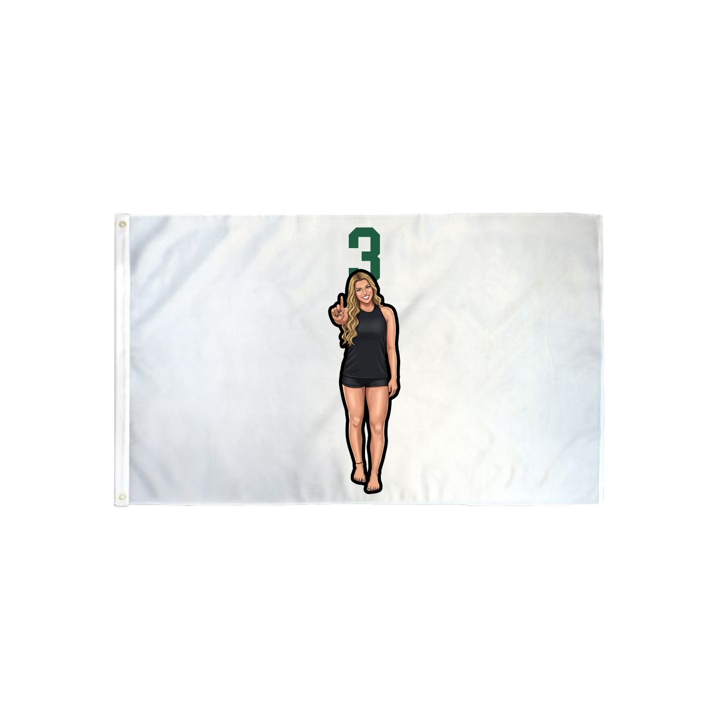 3x5 Flag — Number Top in Classic