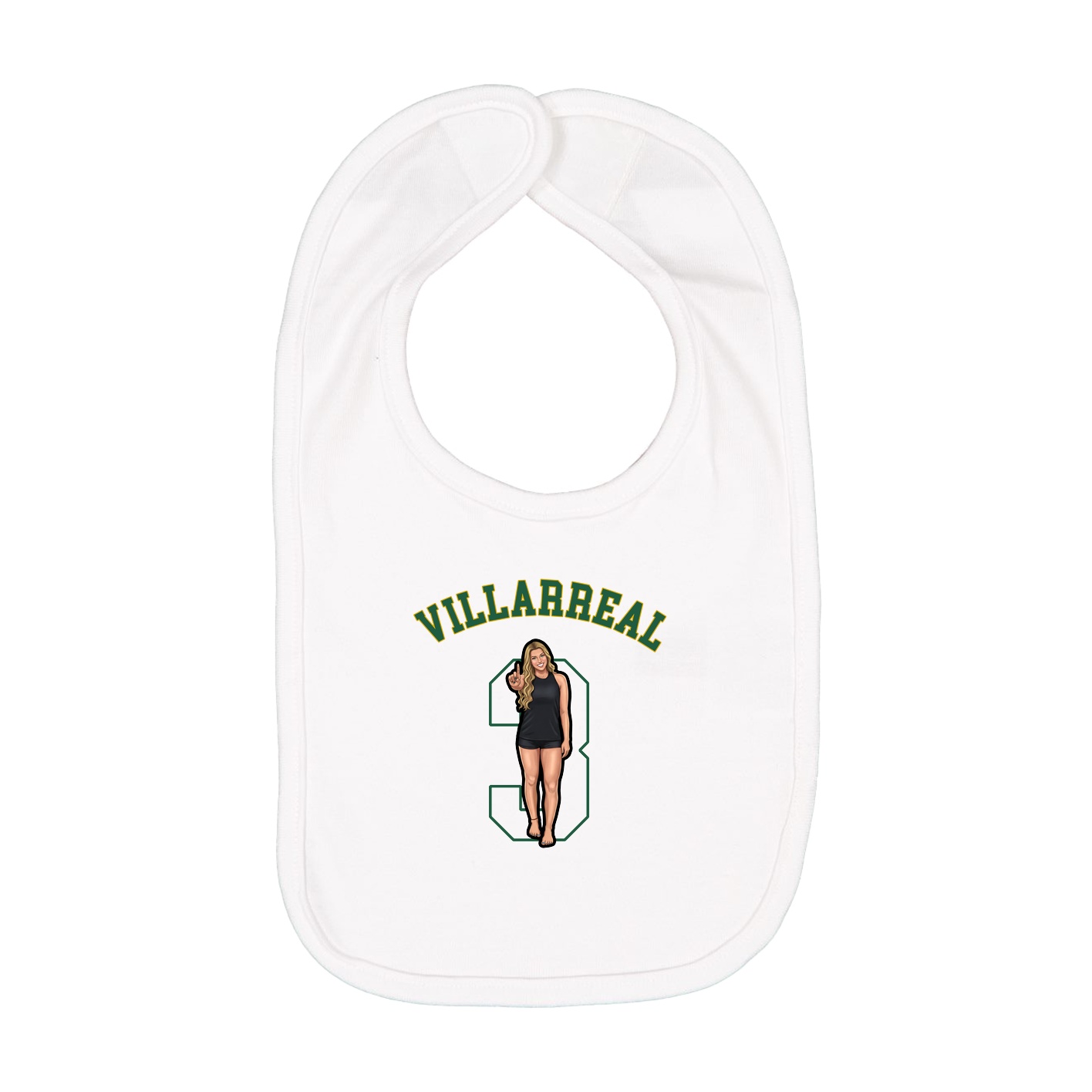 Infant Bib — Shirsey Arch in White
