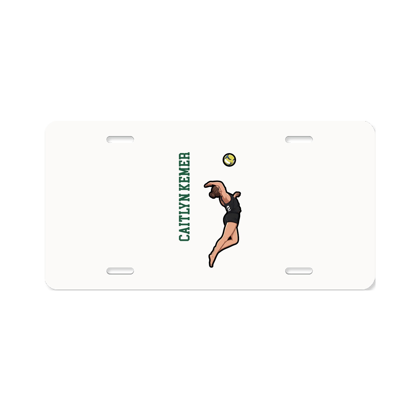 License Plate — Name Vertical in Classic