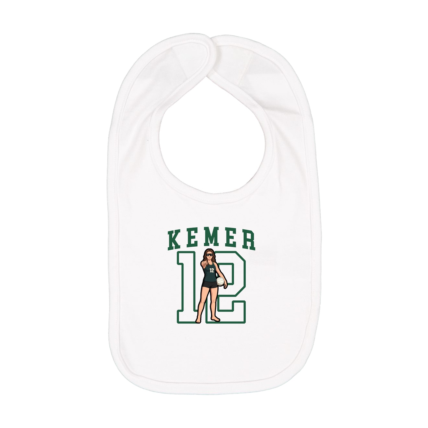 Infant Bib — Shirsey in White