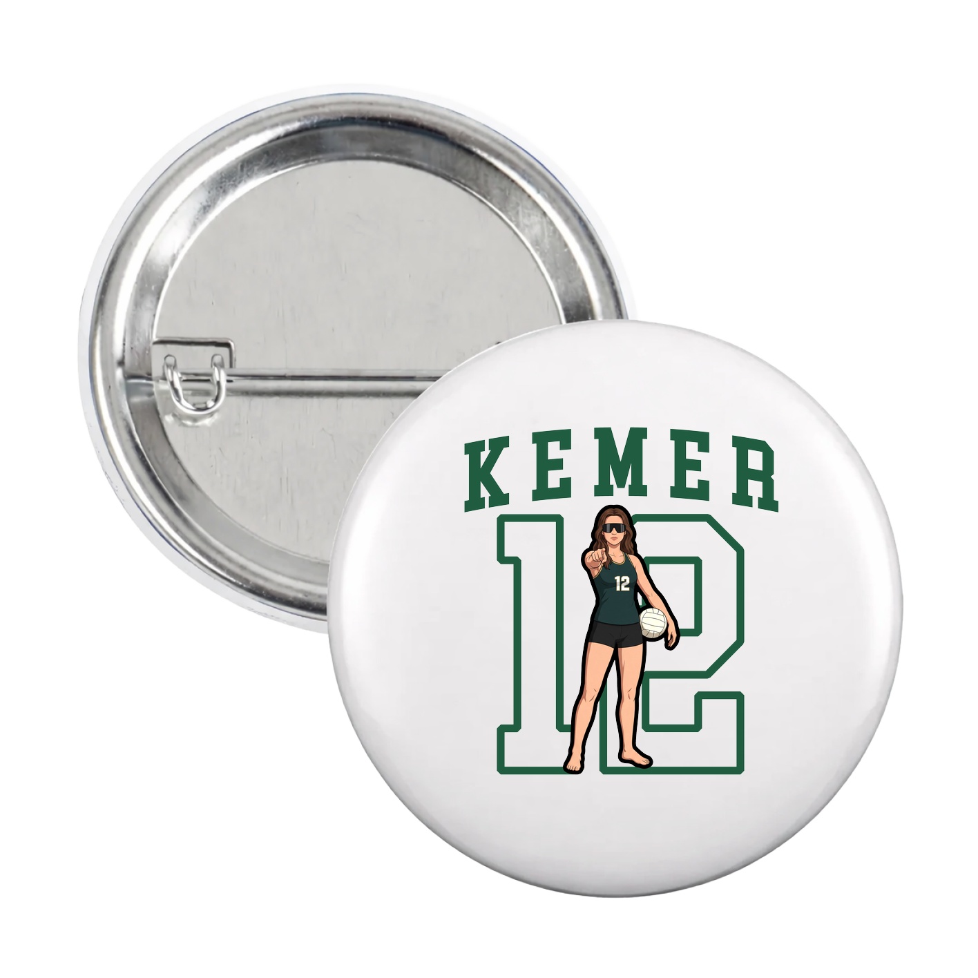 Game Day Button — Shirsey in White