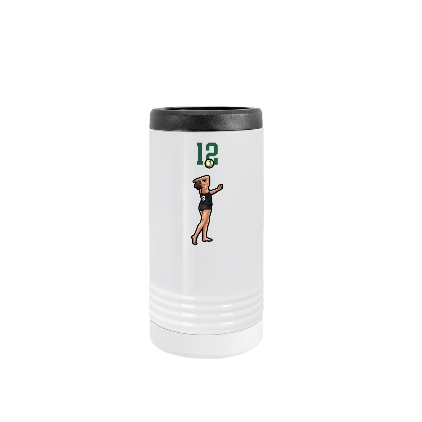 Slim Beverage Holder — Number Top in White