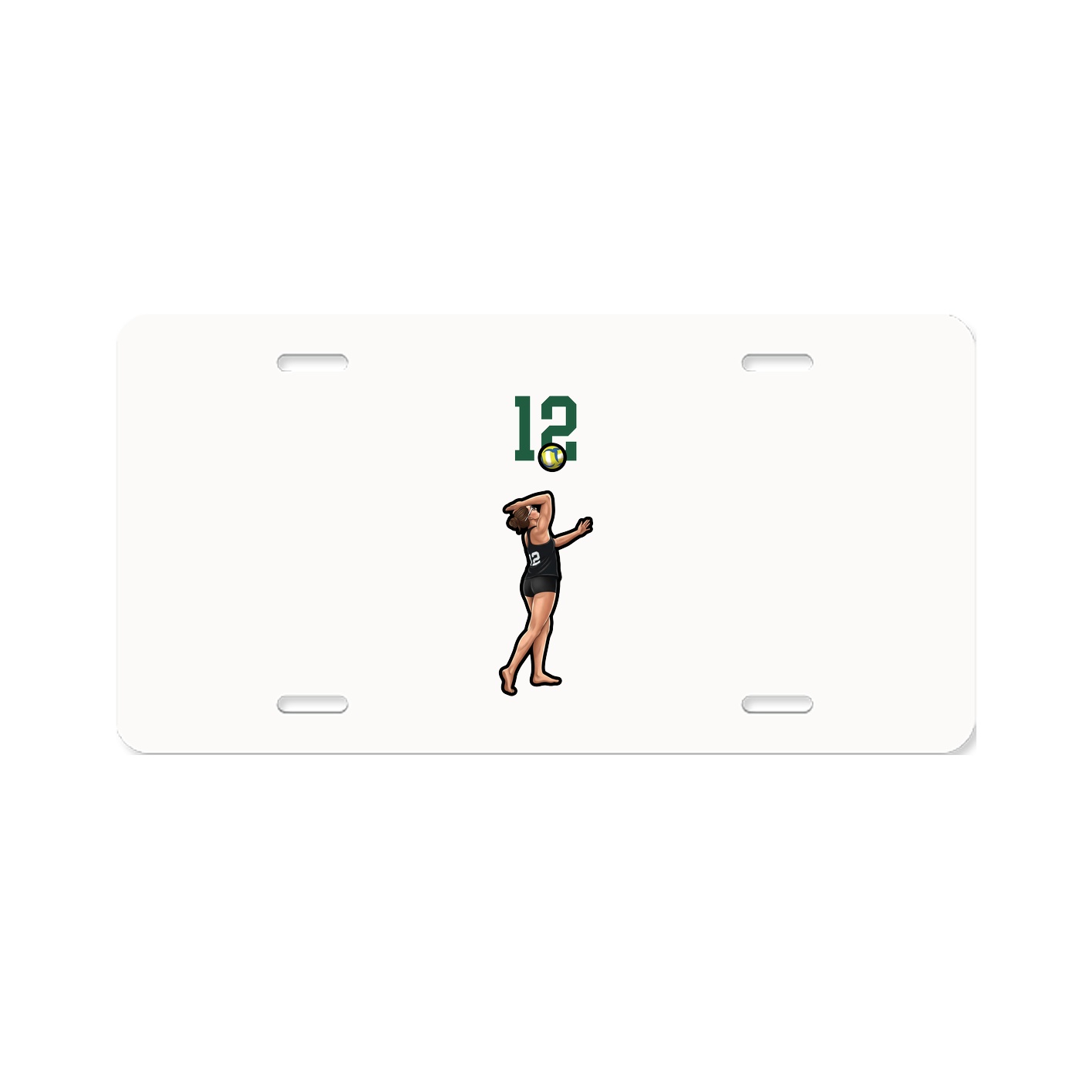 License Plate — Number Top in Classic