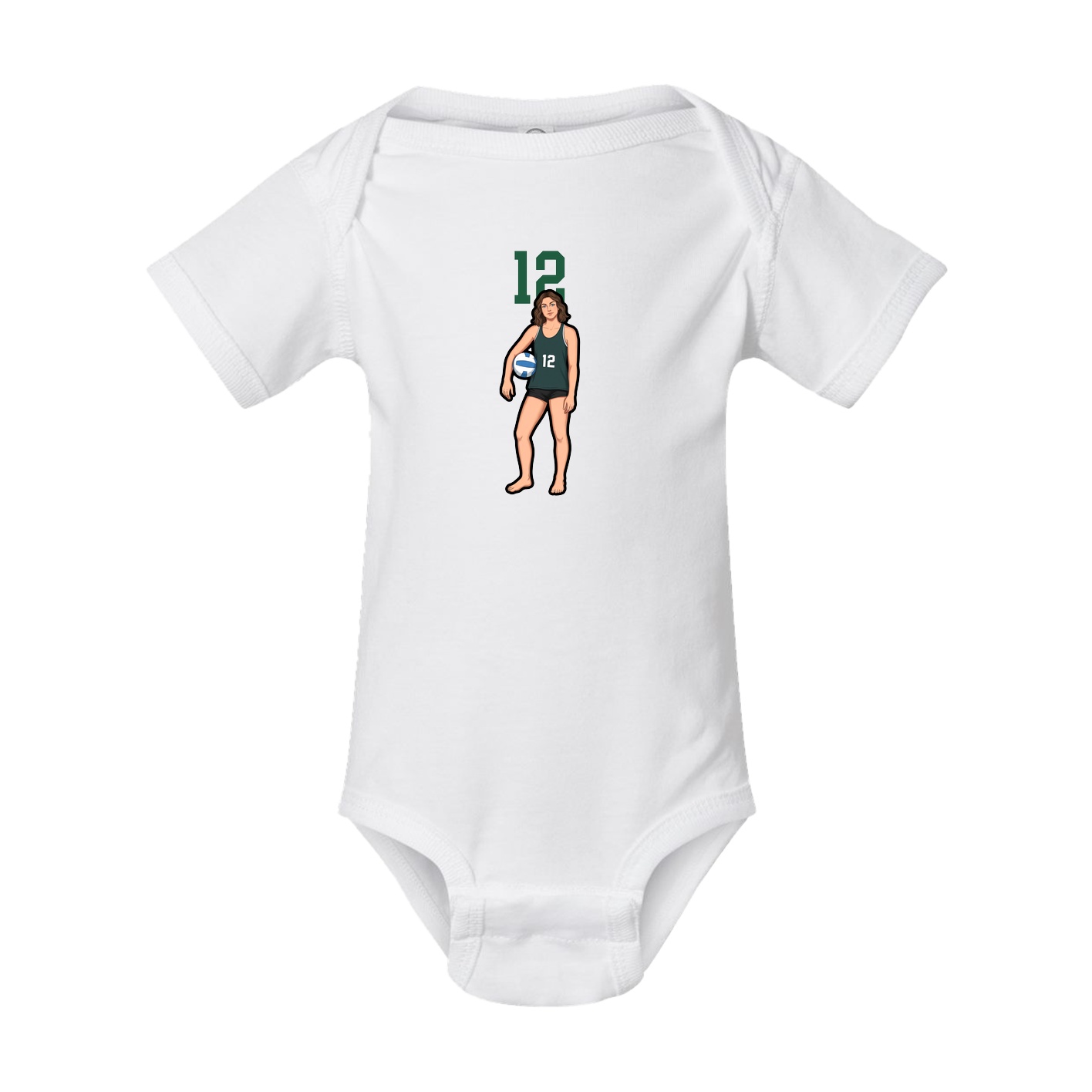 Baby Onesie — Number Top in White