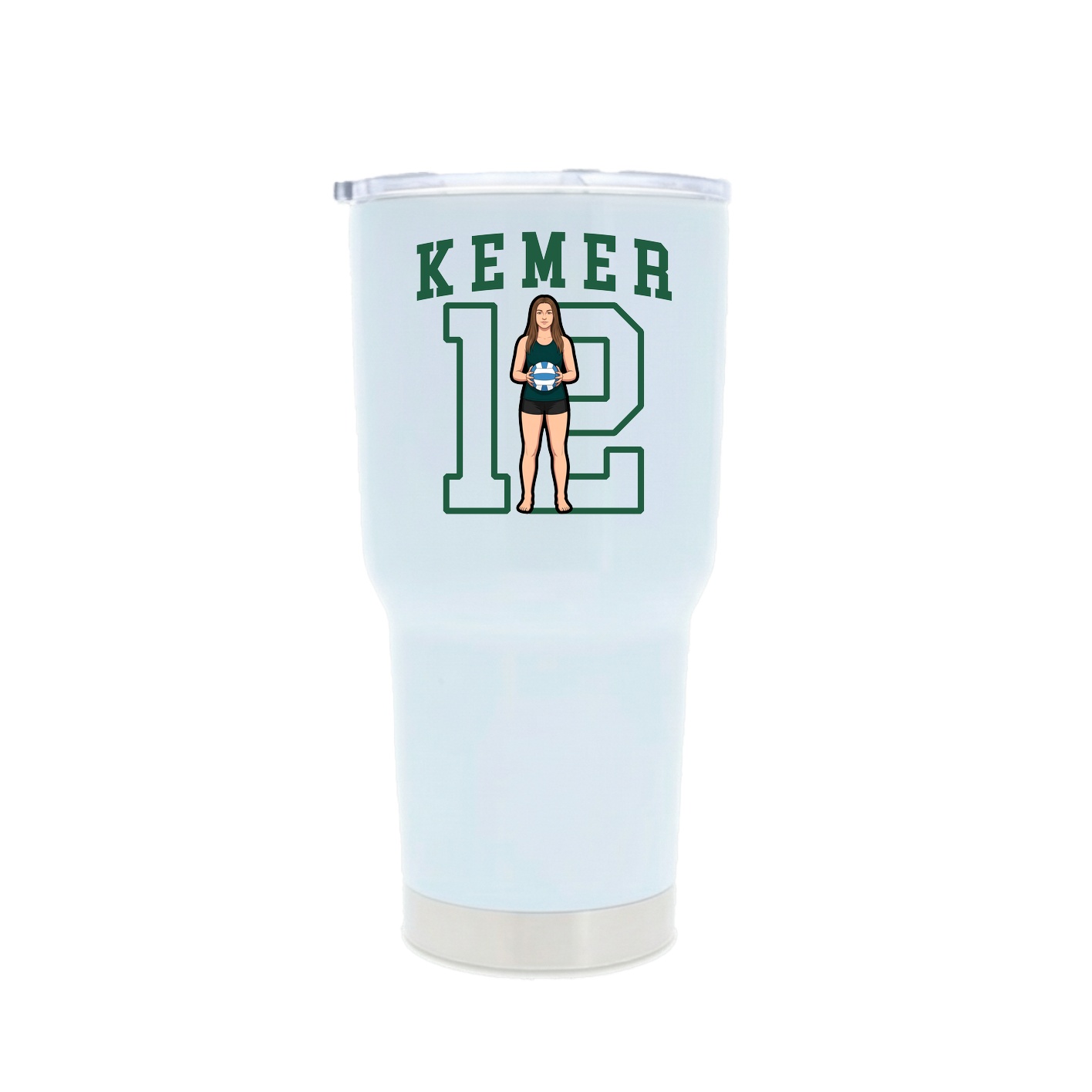 30oz Stainless Steel Tumbler — Shirsey in White