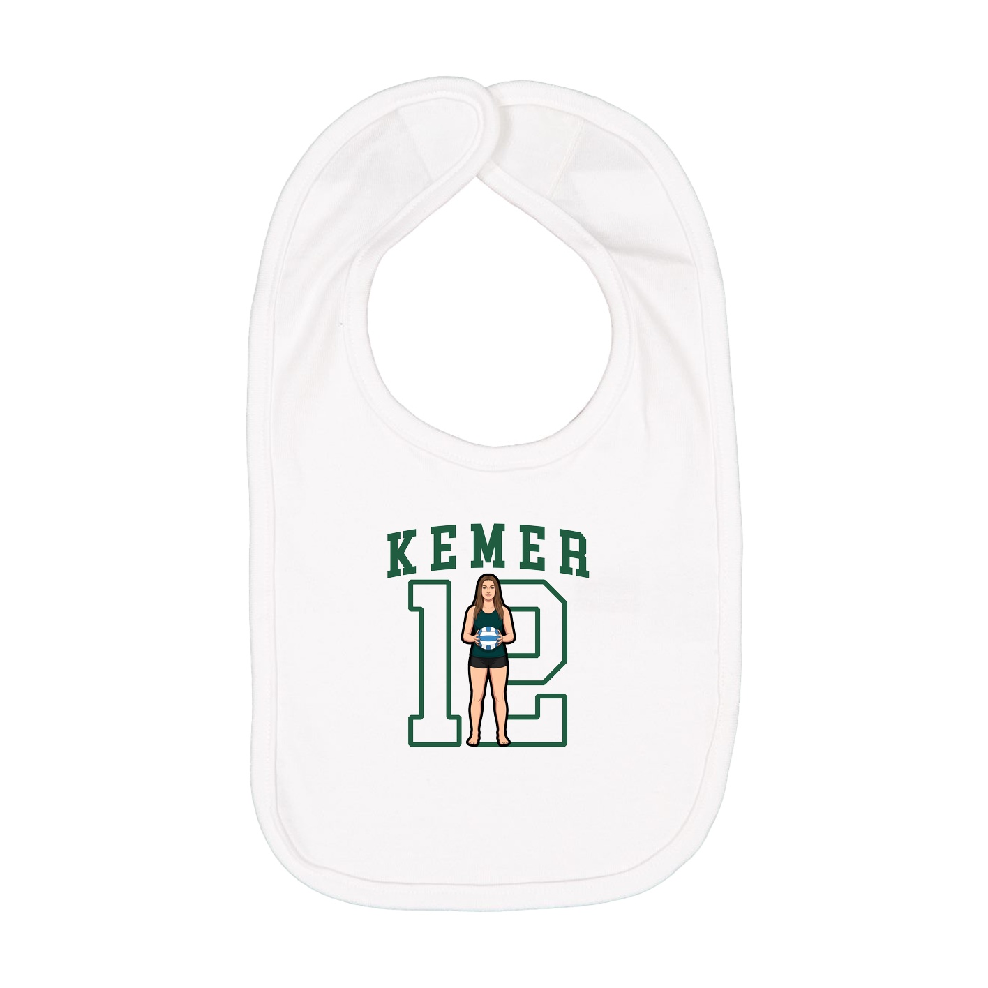 Infant Bib — Shirsey in White