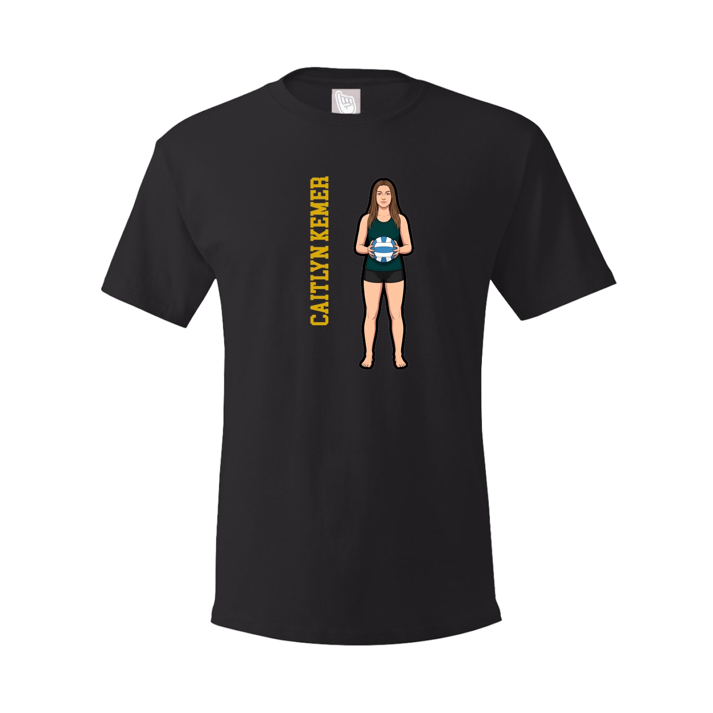 Tee — Name Vertical in Black