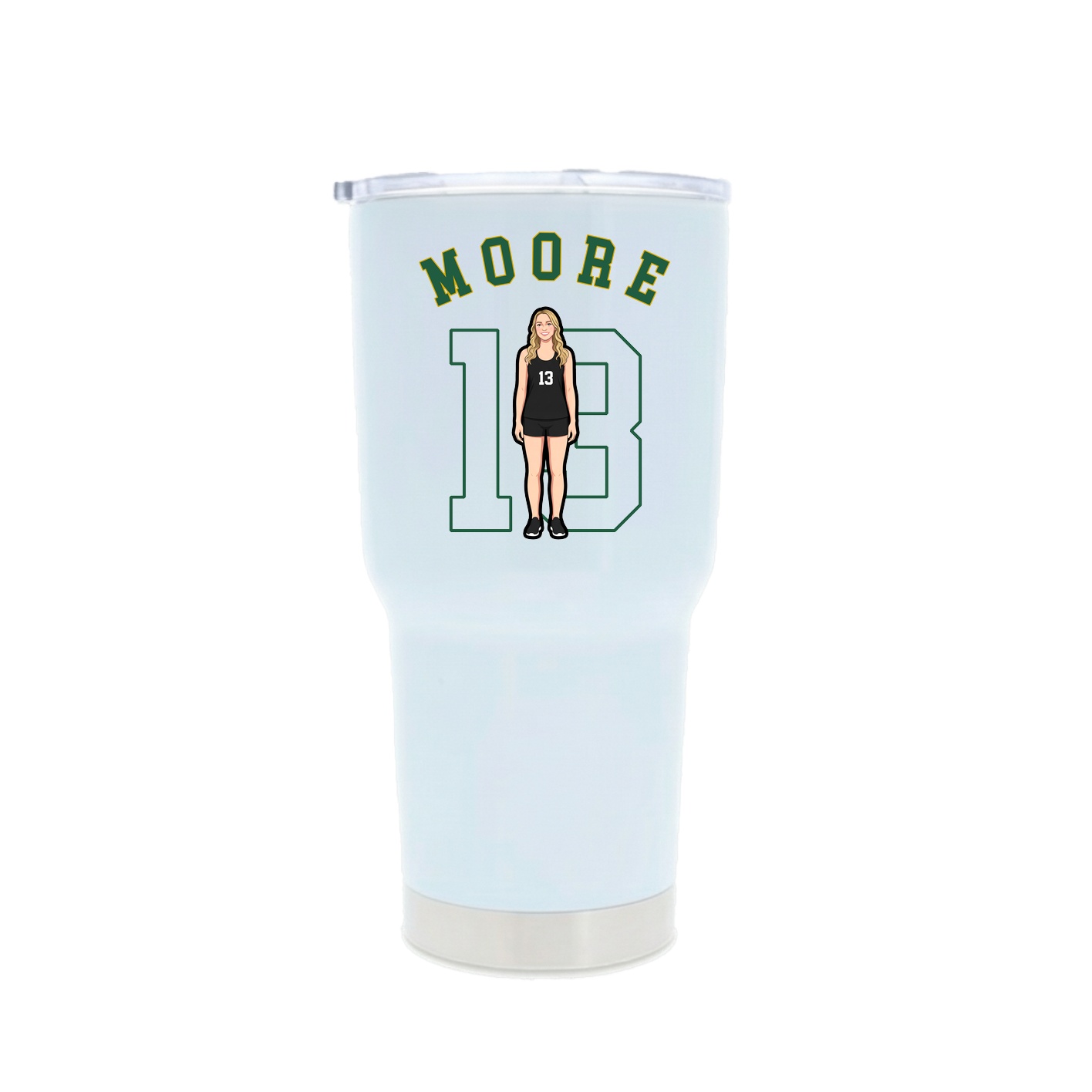 30oz Stainless Steel Tumbler — Shirsey Arch in White