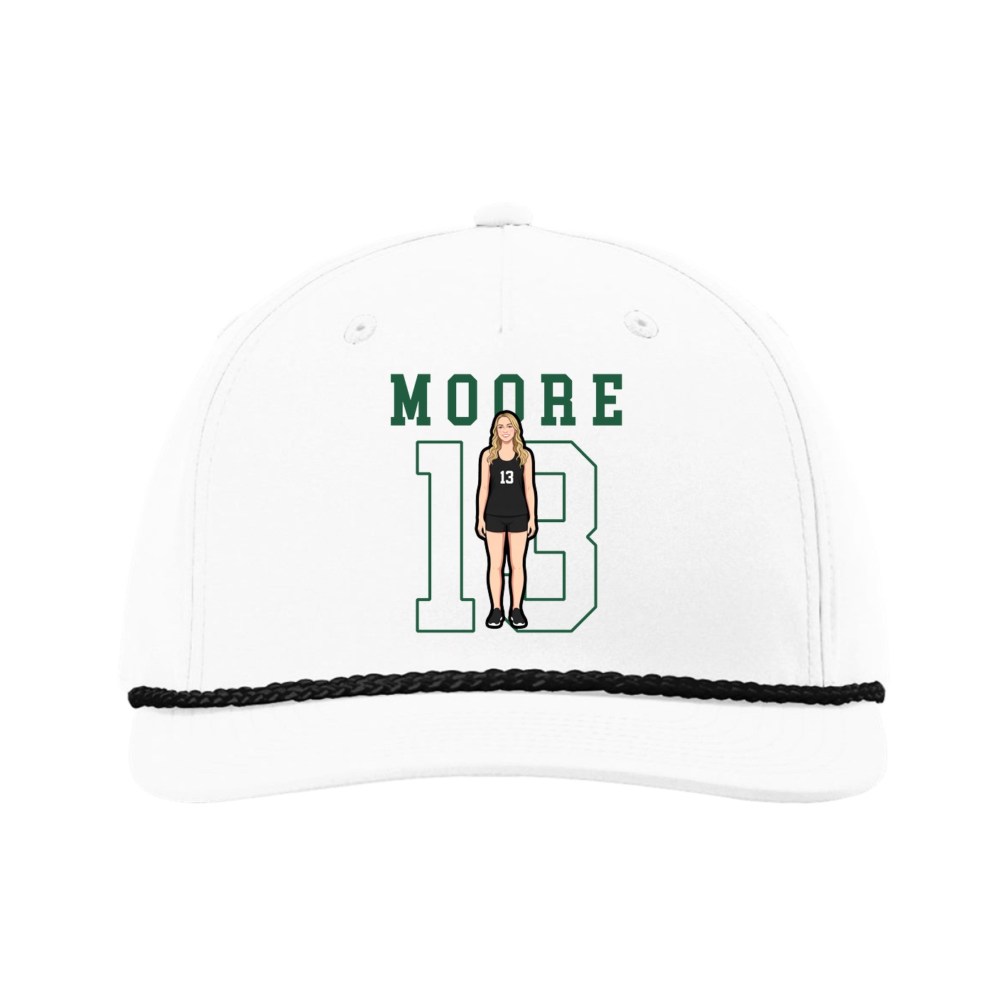 Five-Panel Classic Rope Cap — Shirsey in White