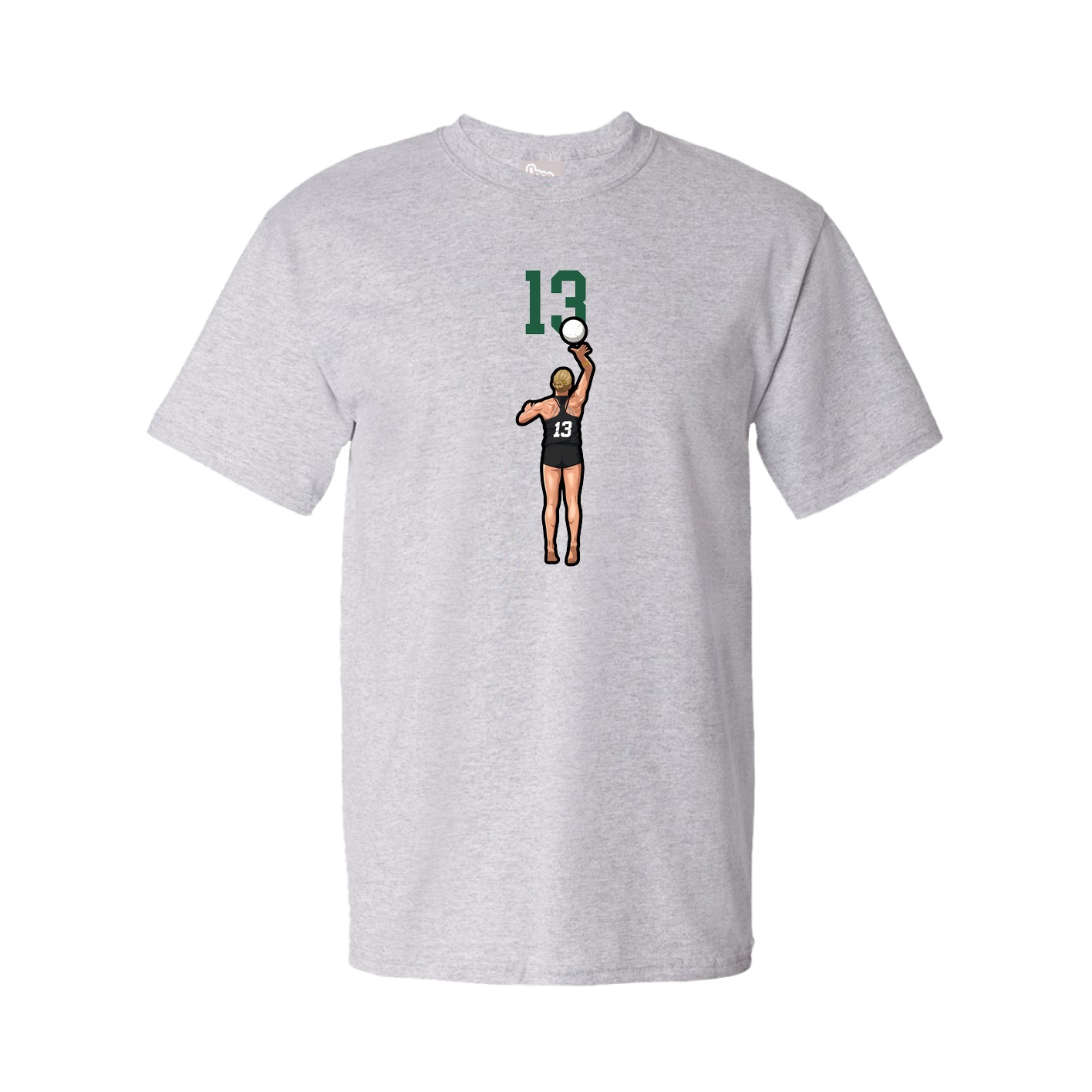 Youth Tee — Number Top in Grey