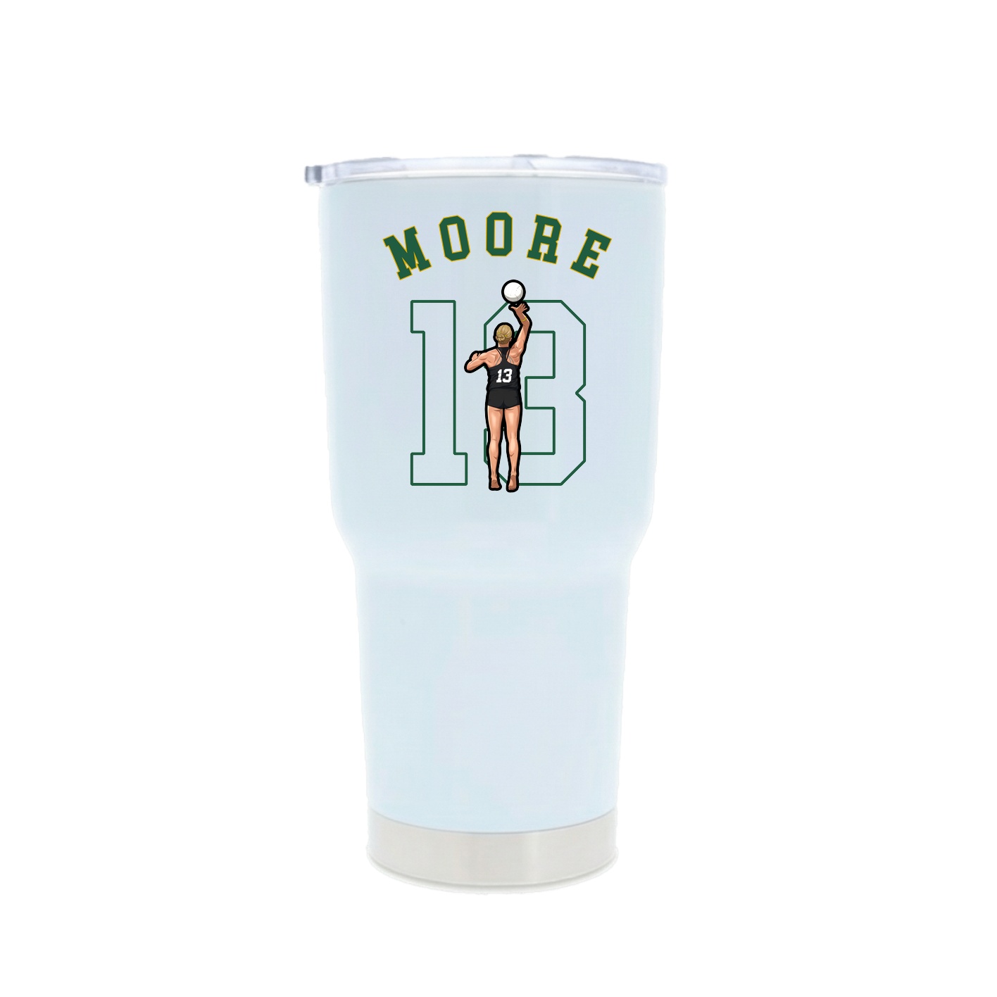 30oz Stainless Steel Tumbler — Shirsey Arch in White