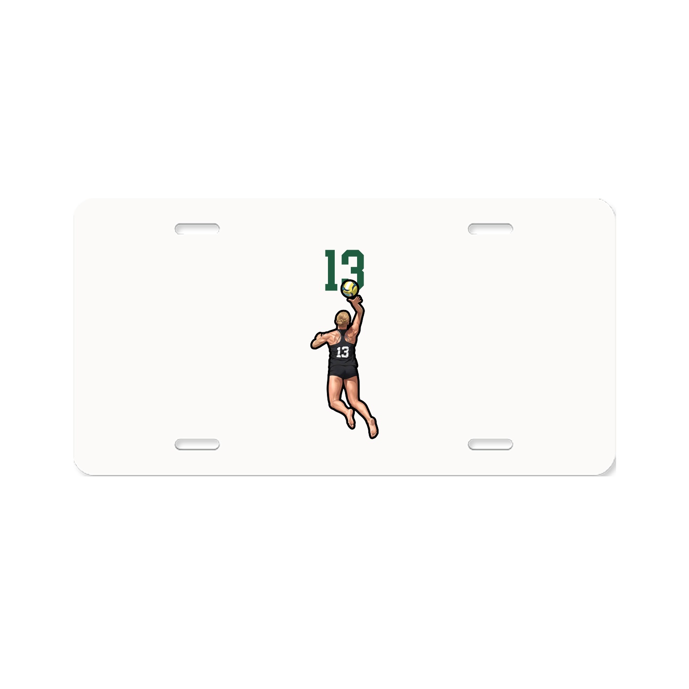 License Plate — Number Top in Classic