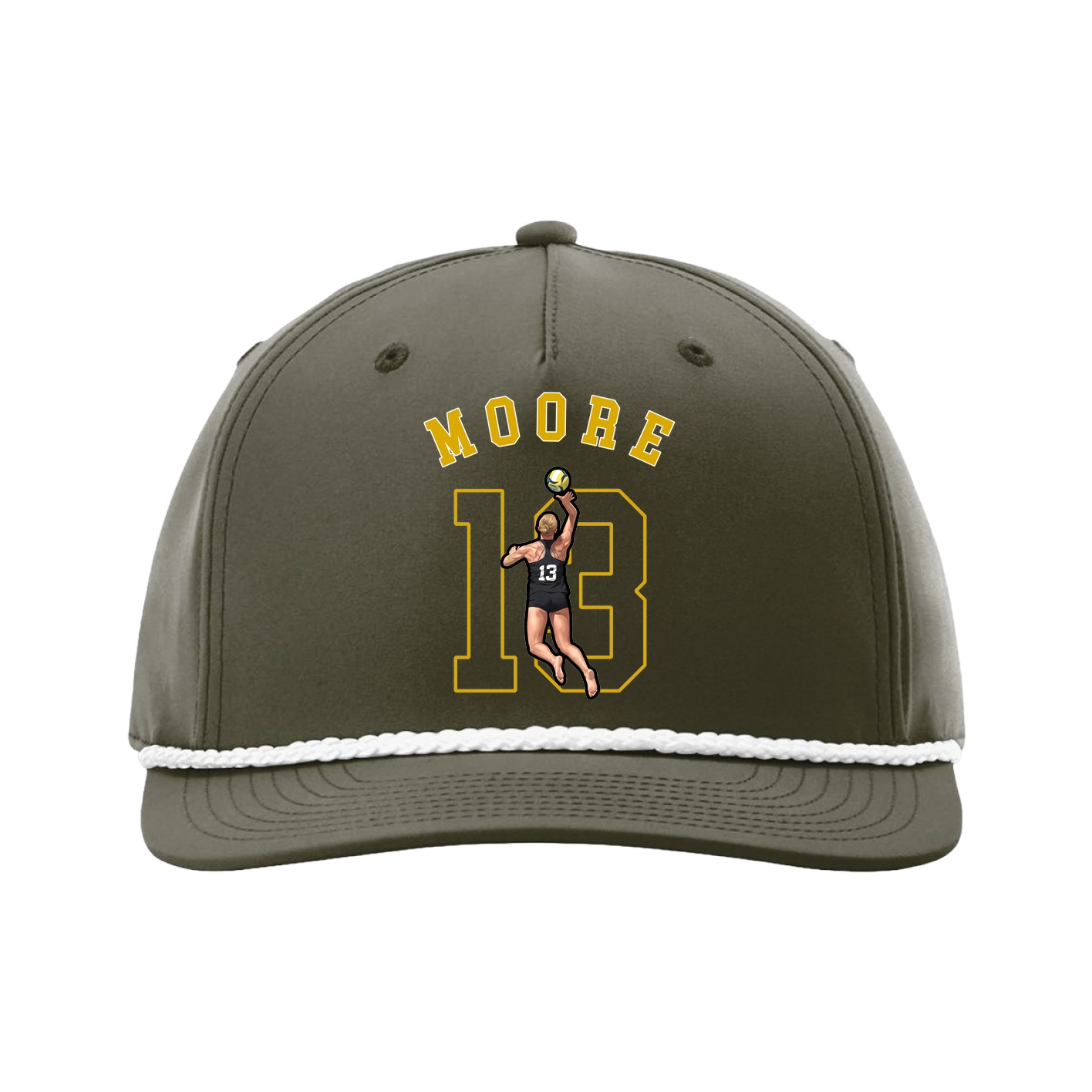Five-Panel Classic Rope Cap — Shirsey Arch in Green