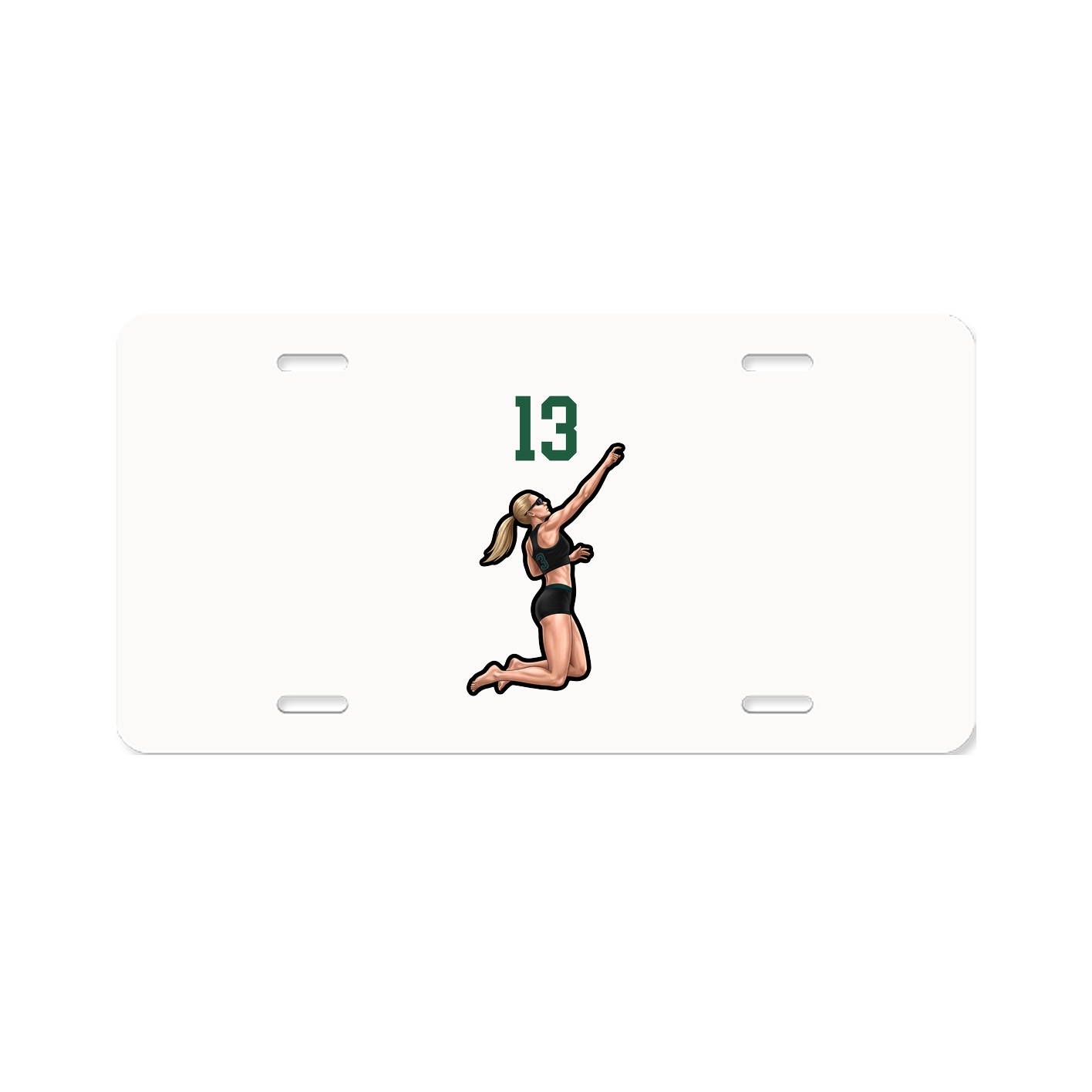 License Plate — Number Top in Classic