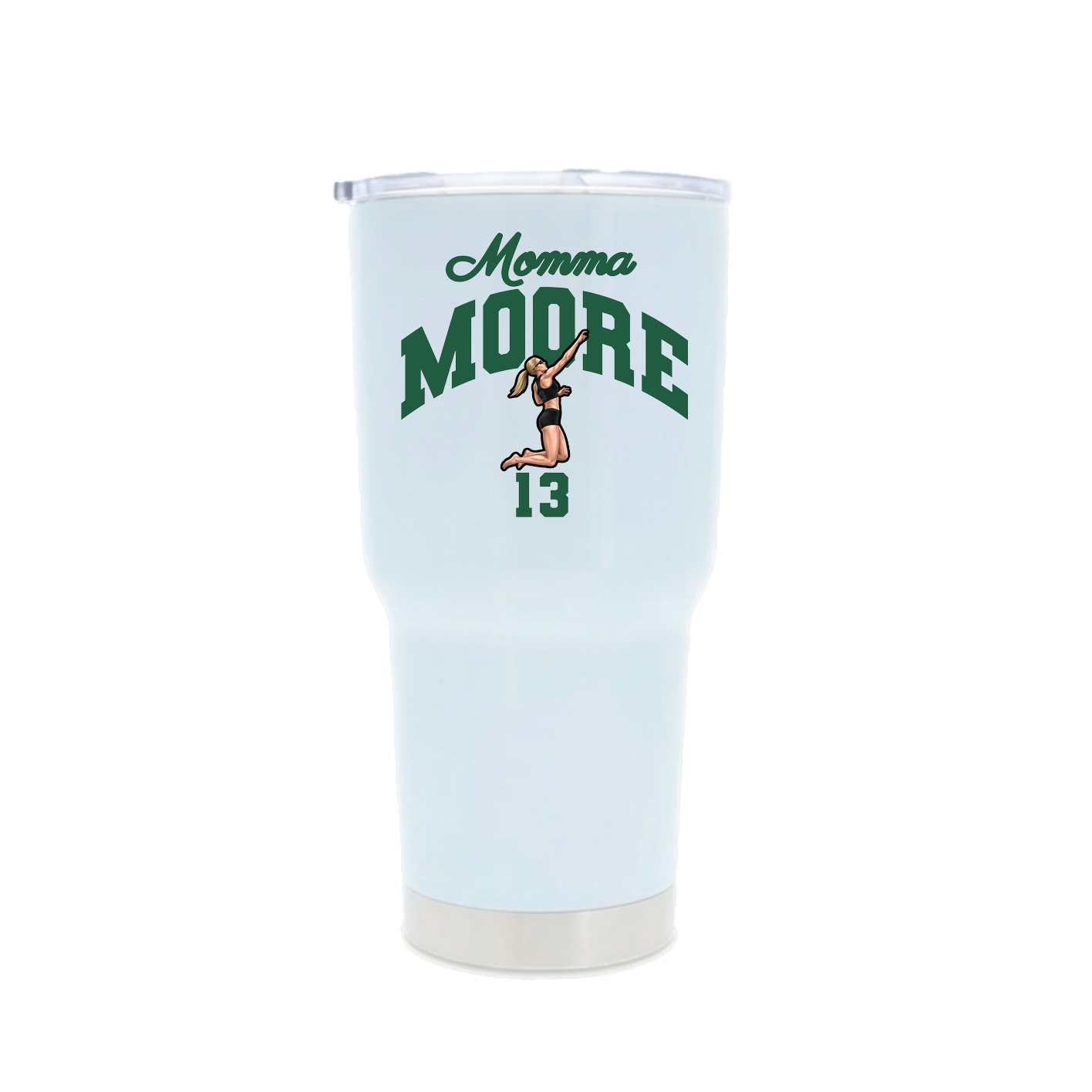 30oz Stainless Steel Tumbler — Mothers Day Arch in White