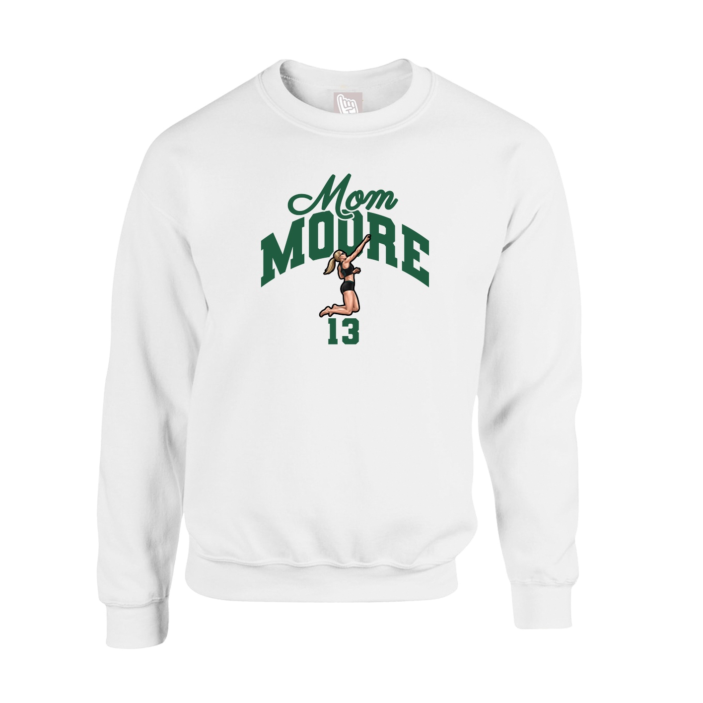 Fleece Crew — Mothers Day Arch in White