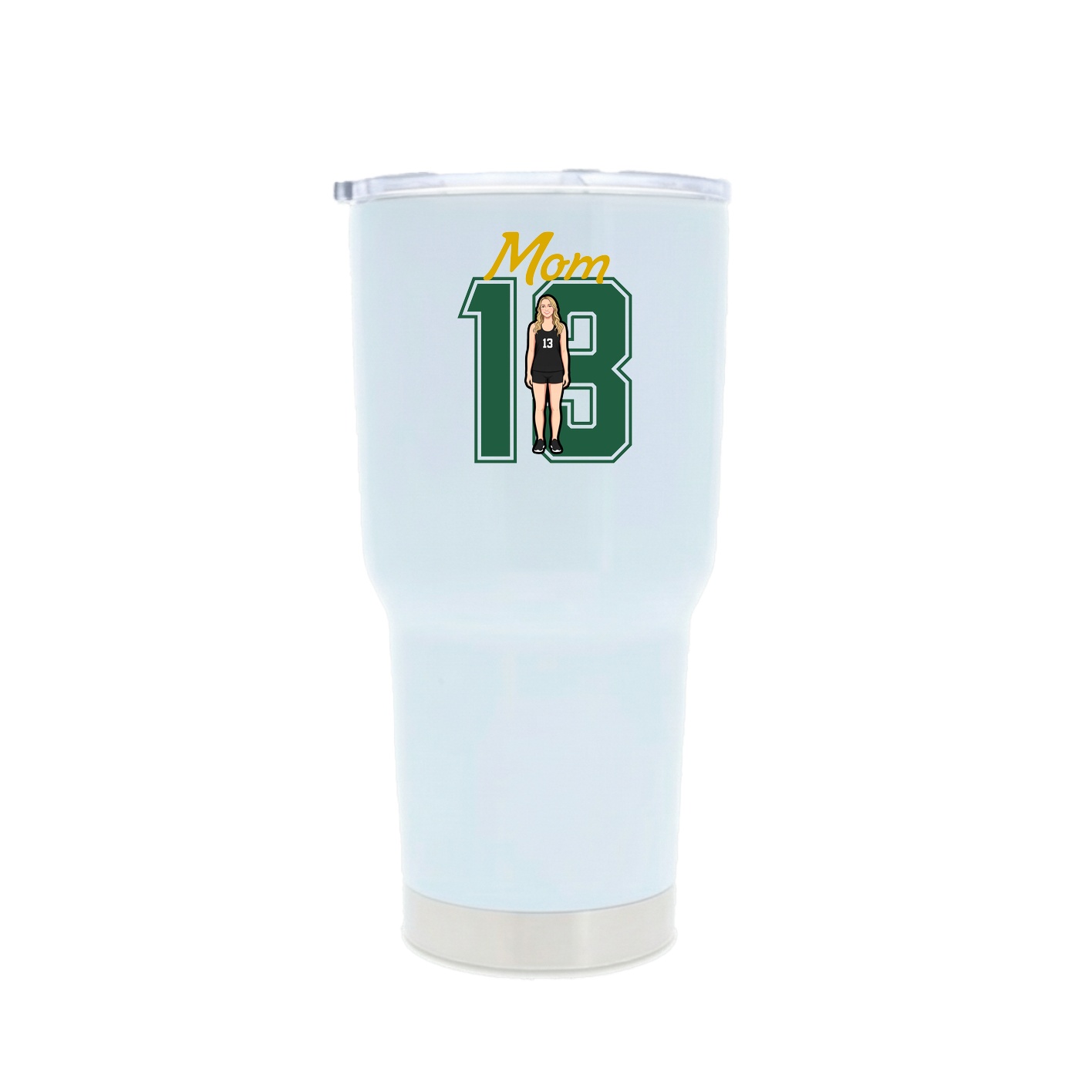 30oz Stainless Steel Tumbler — Mothers Day Shirsey in White