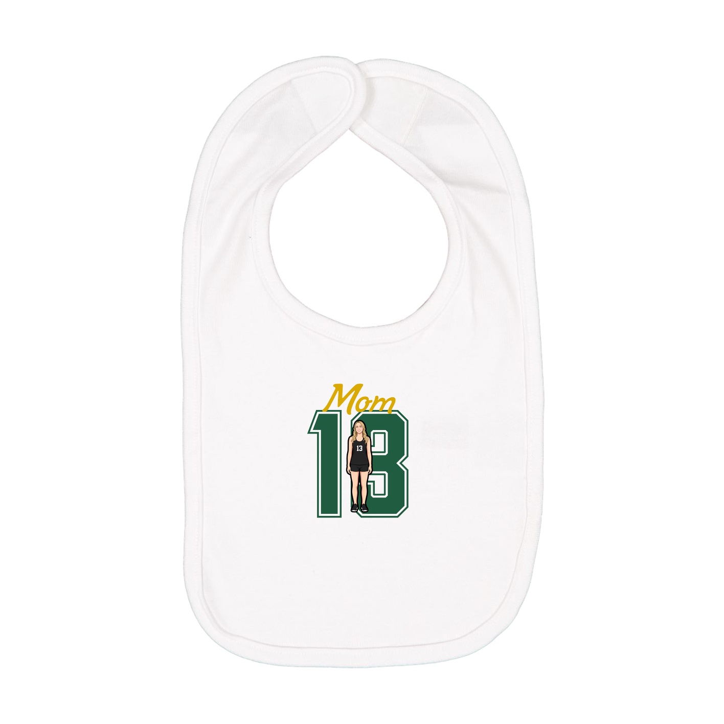 Infant Bib — Mothers Day Shirsey in White
