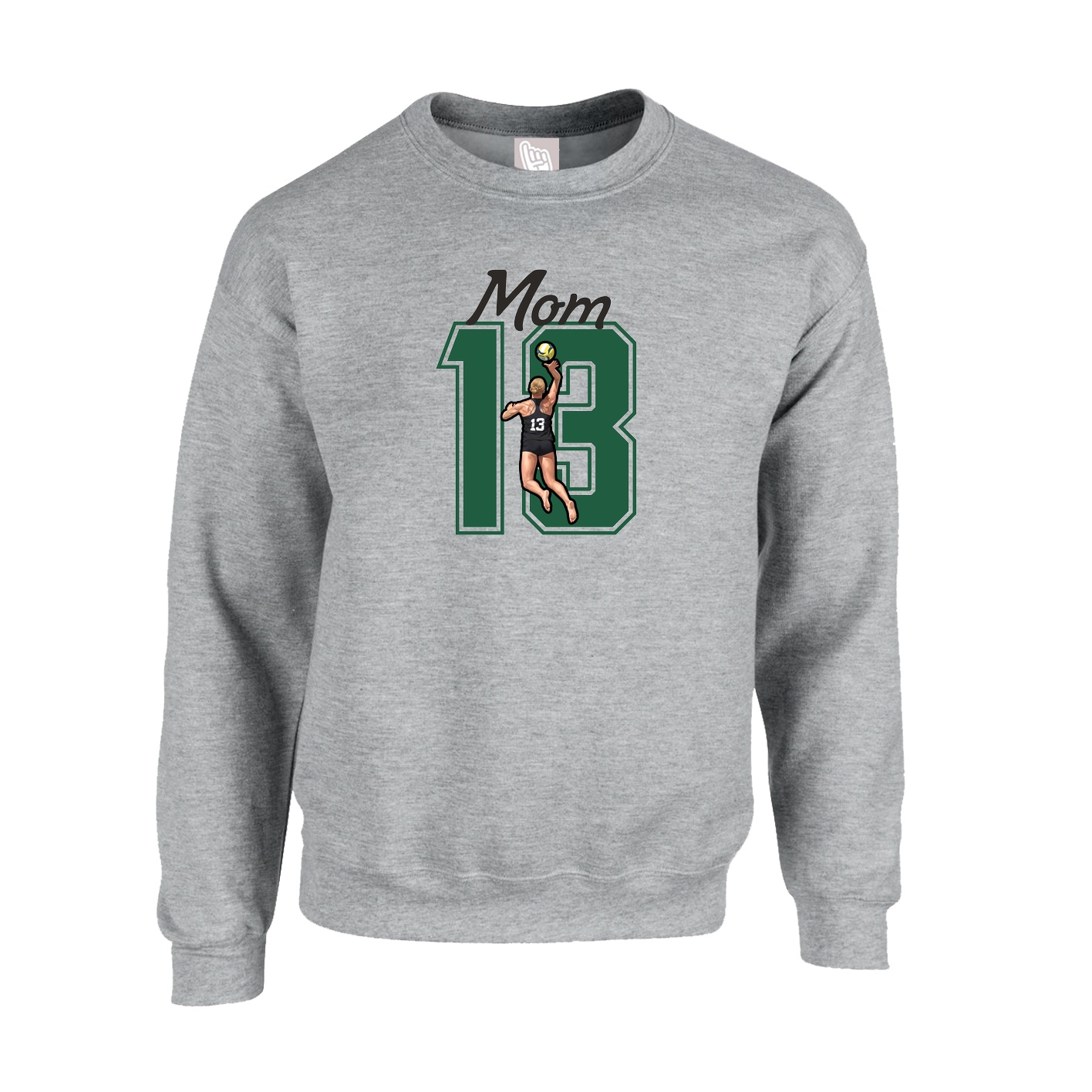 Fleece Crew — Mothers Day Shirsey in Grey