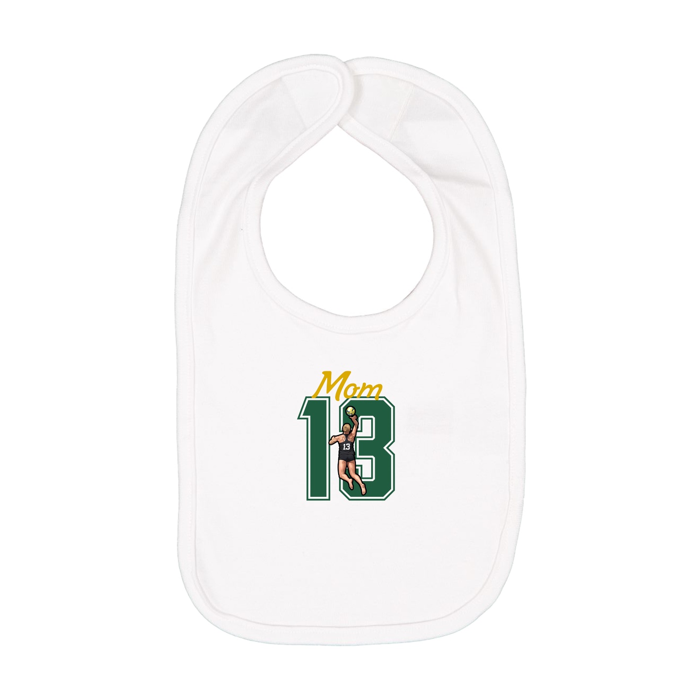 Infant Bib — Mothers Day Shirsey in White