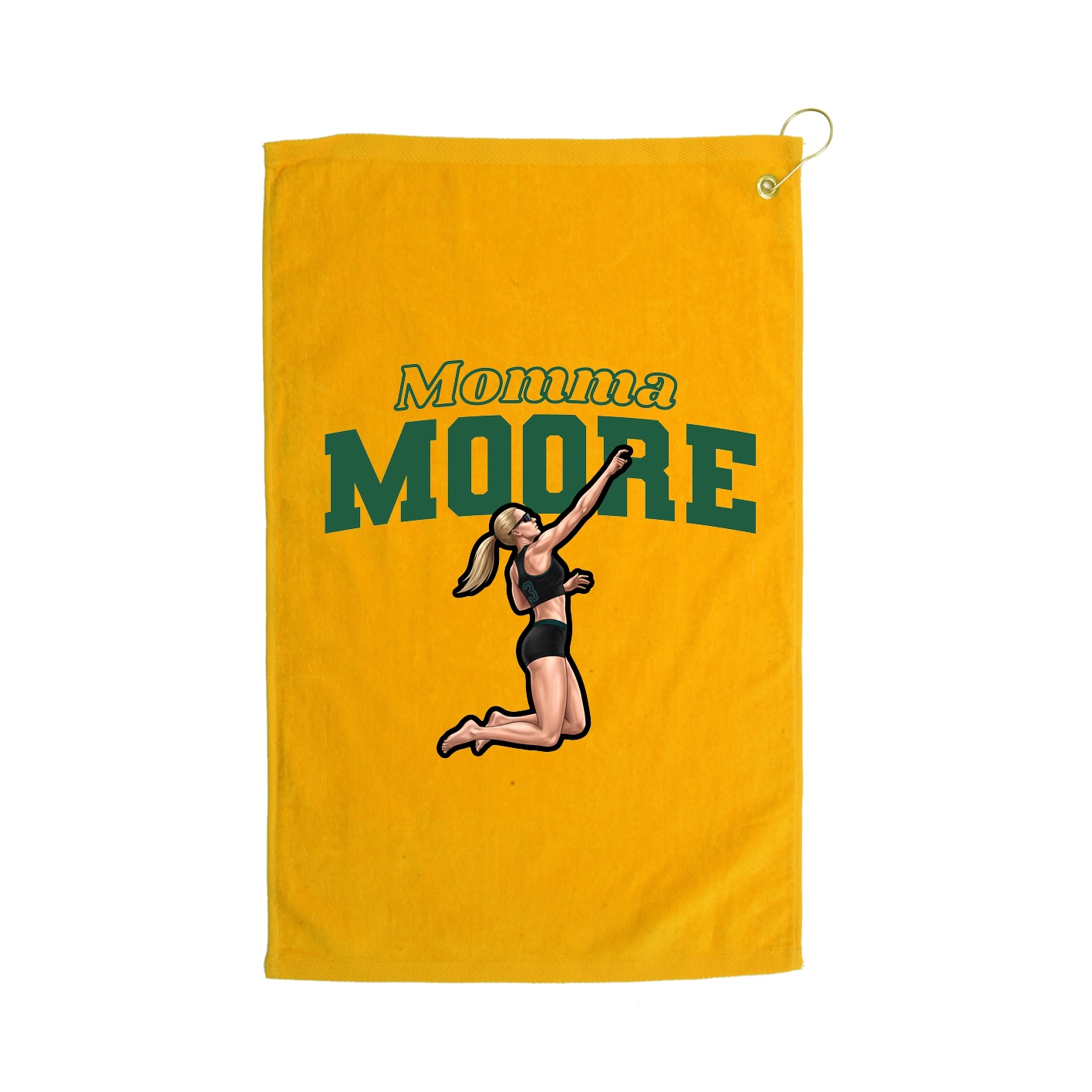 Golf Towel — Mothers Day Block in Gold