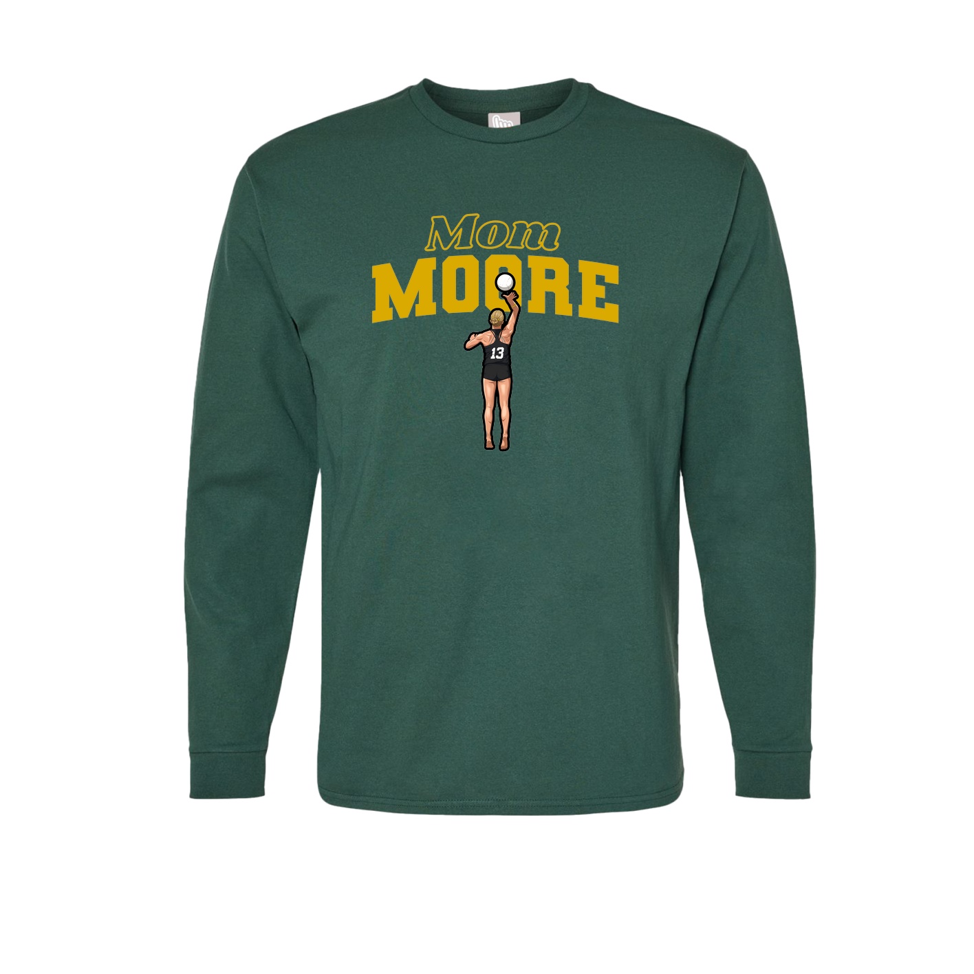 Long Sleeve Tee — Mothers Day Block in Green