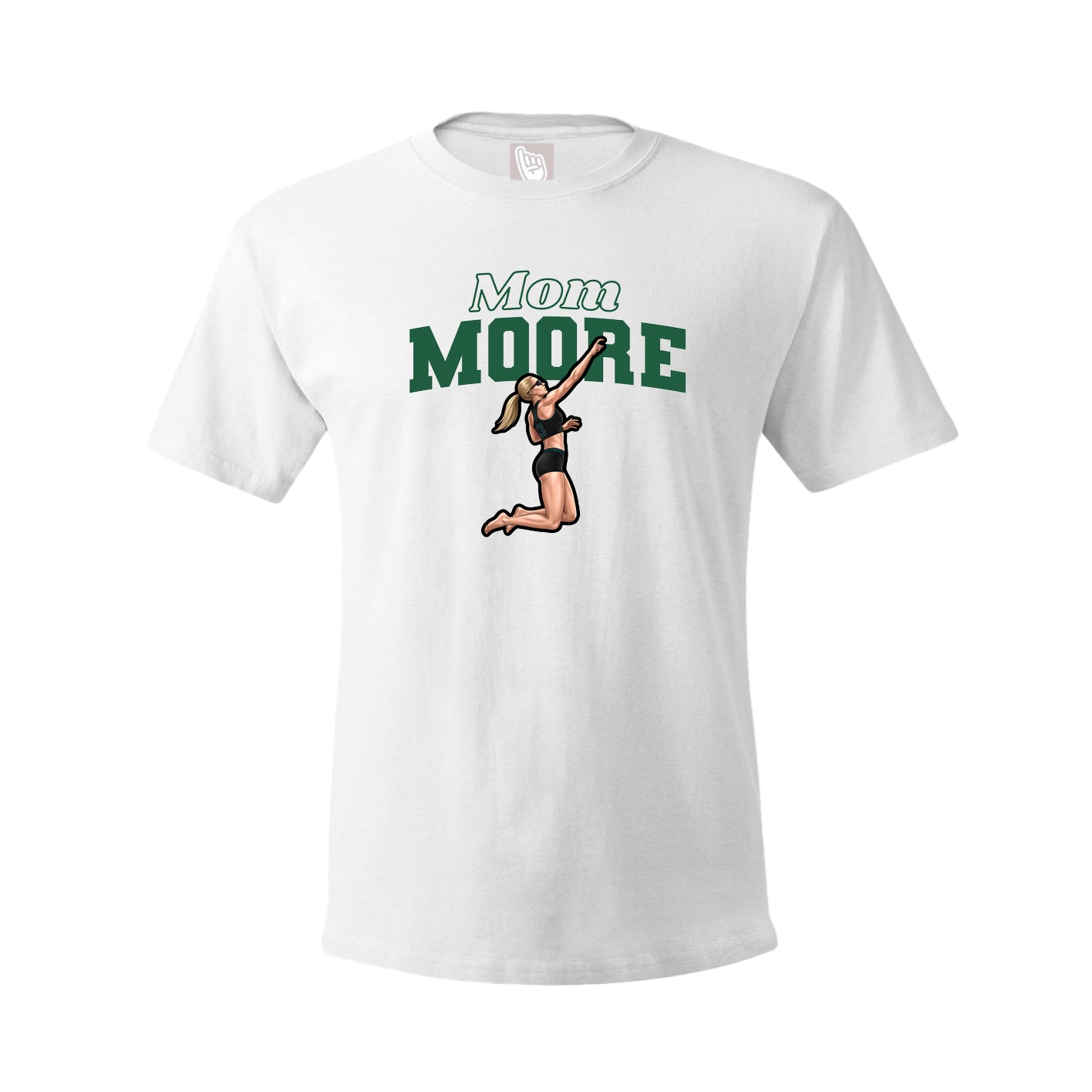 Youth Tee — Mothers Day Block in White