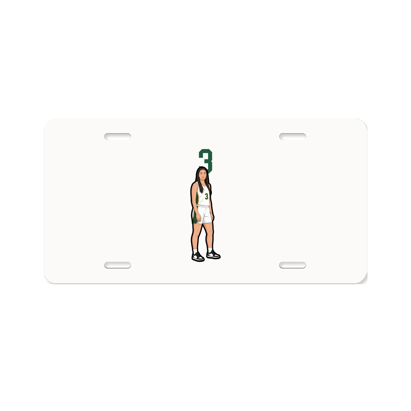 License Plate — Number Top in Classic
