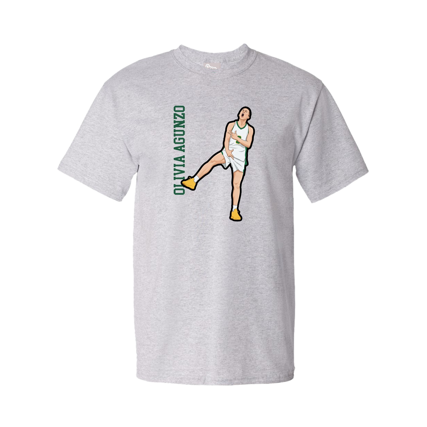 Youth Tee — Name Vertical in Grey