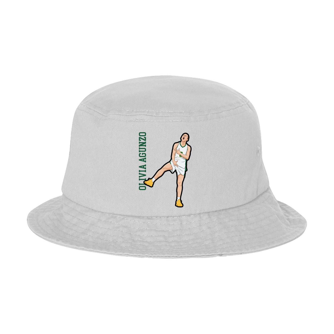 Bucket Cap — Name Vertical in White