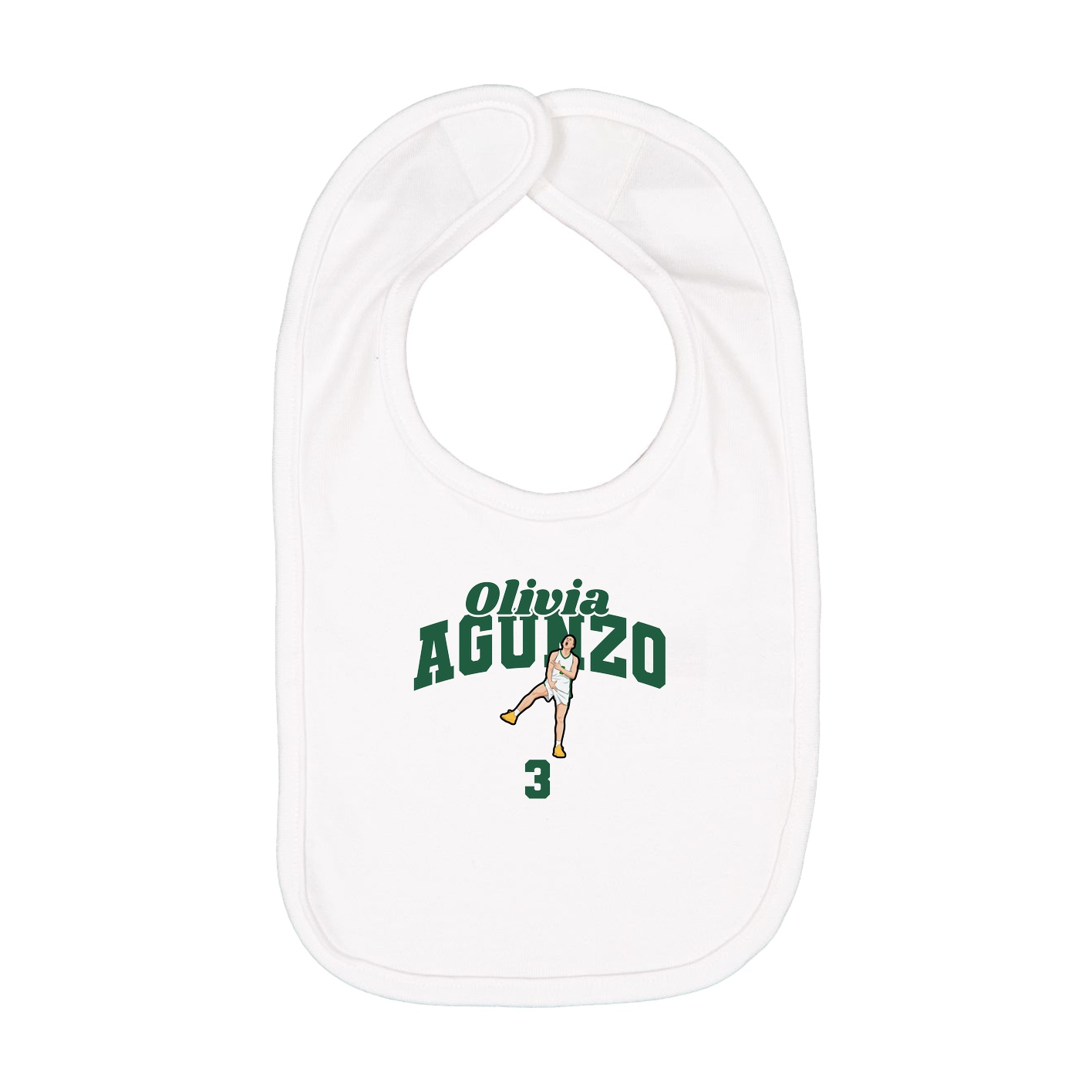 Infant Bib — Signature Arch in White