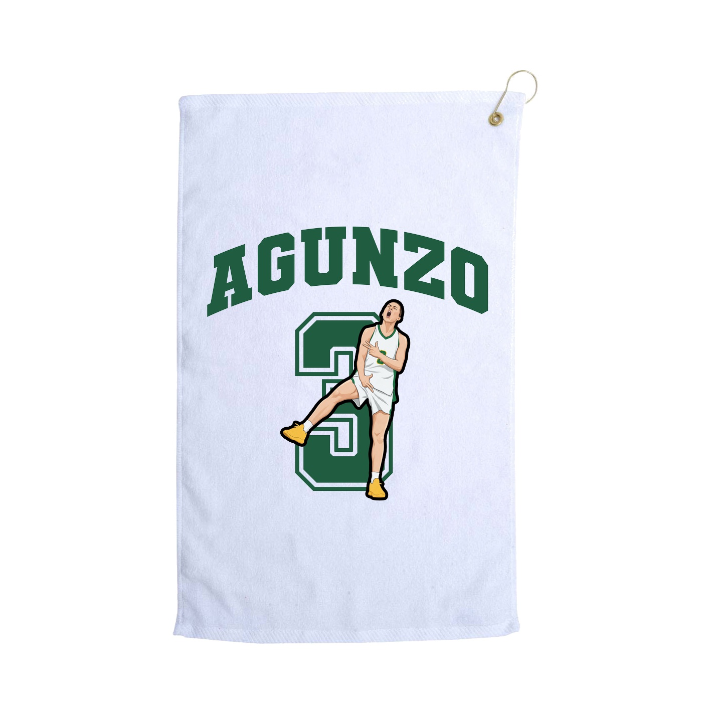 Golf Towel — Number in White
