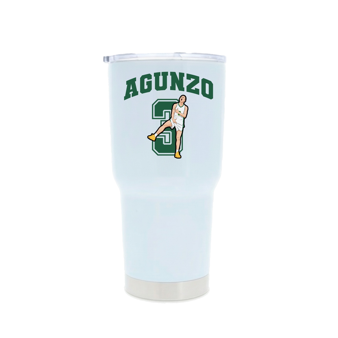 30oz Stainless Steel Tumbler — Number in White