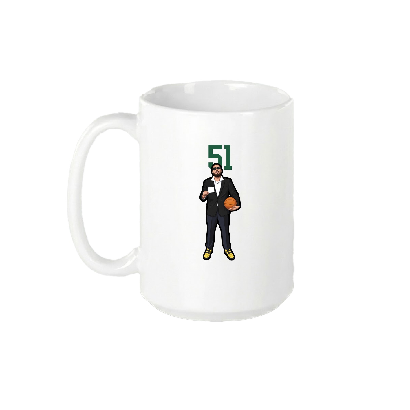 15oz Coffee Mug — Number Top in White