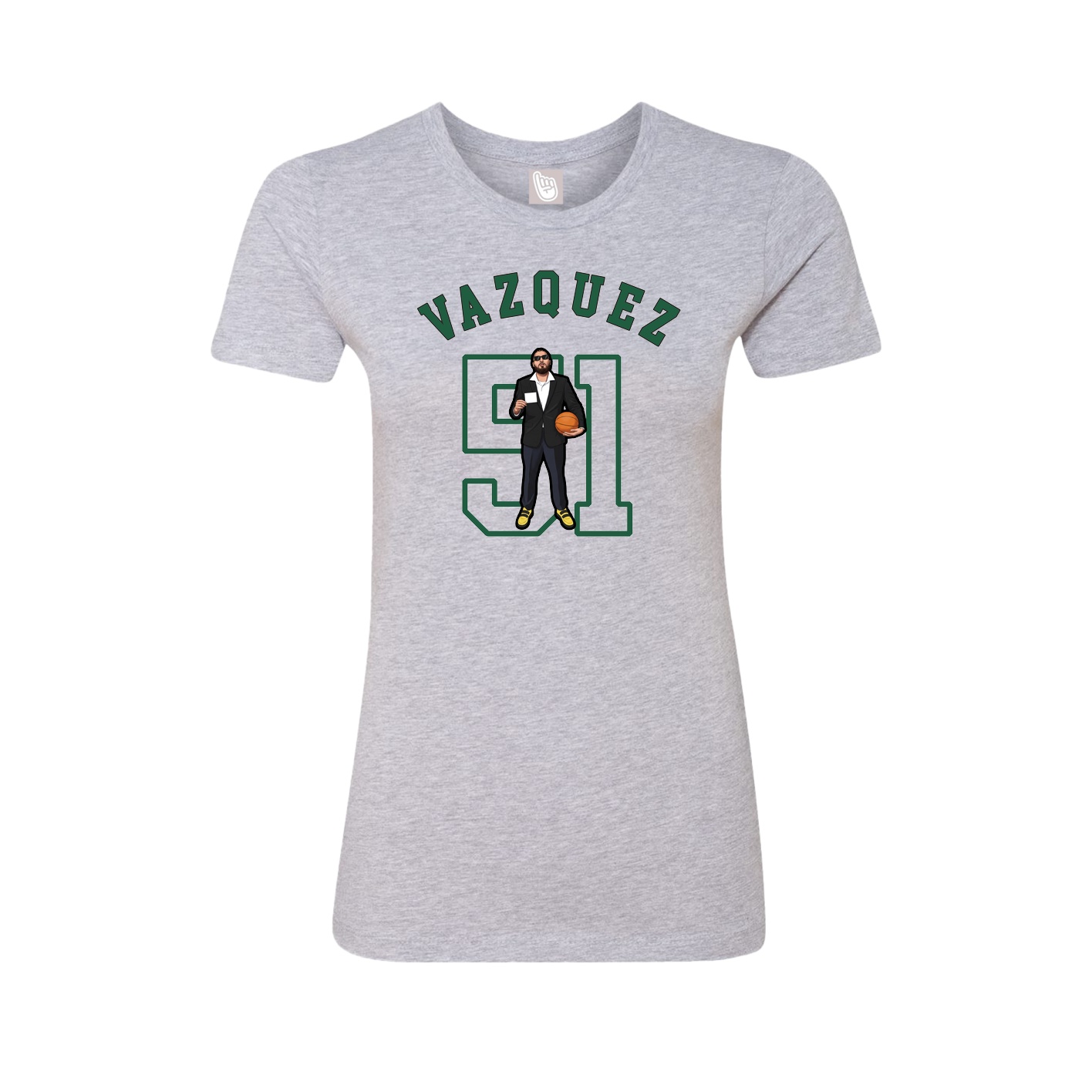 Fitted Women's Tee — Shirsey Arch in Grey