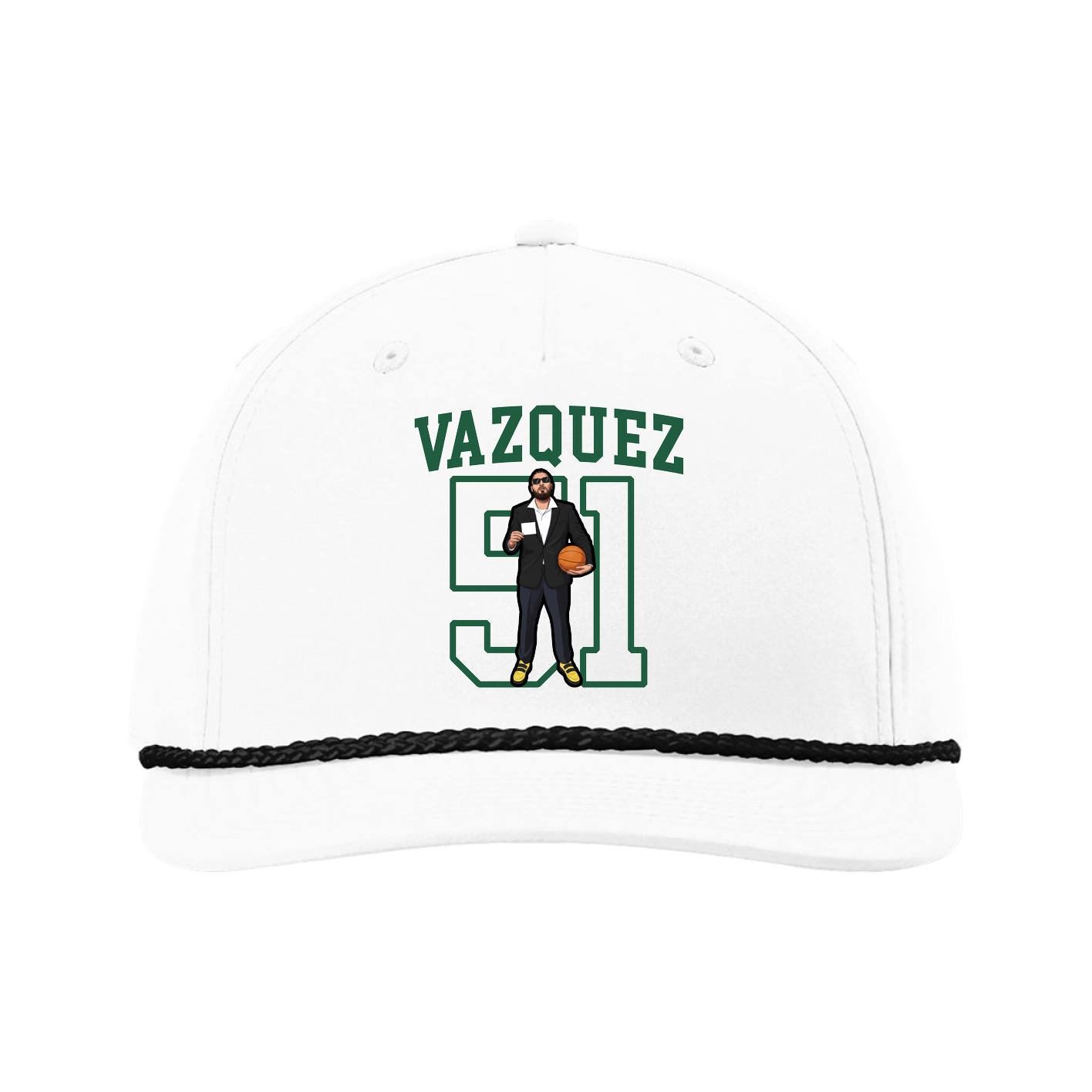 Five-Panel Classic Rope Cap — Shirsey in White