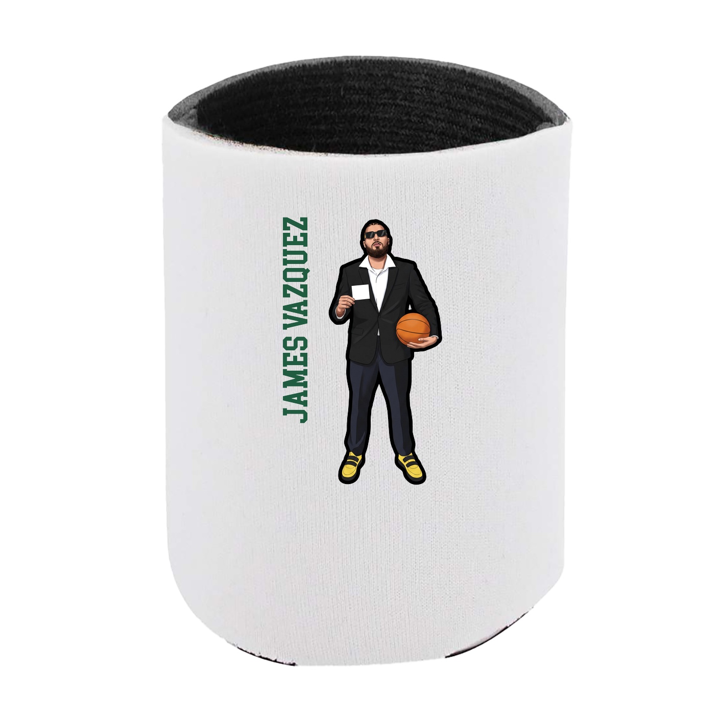 Can Holder — Name Vertical in White