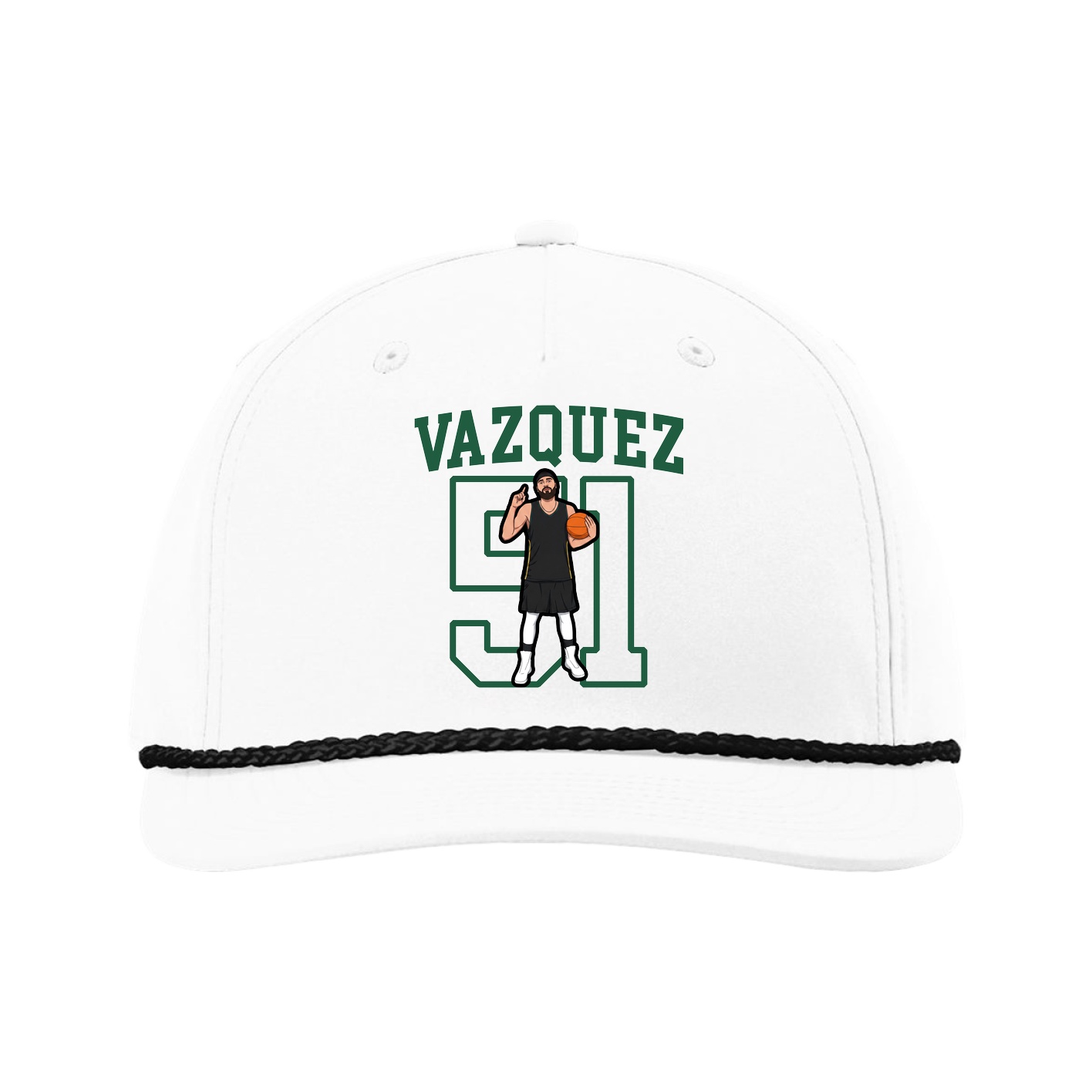 Five-Panel Classic Rope Cap — Shirsey in White