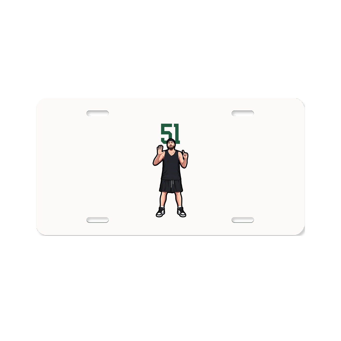 License Plate — Number Top in Classic