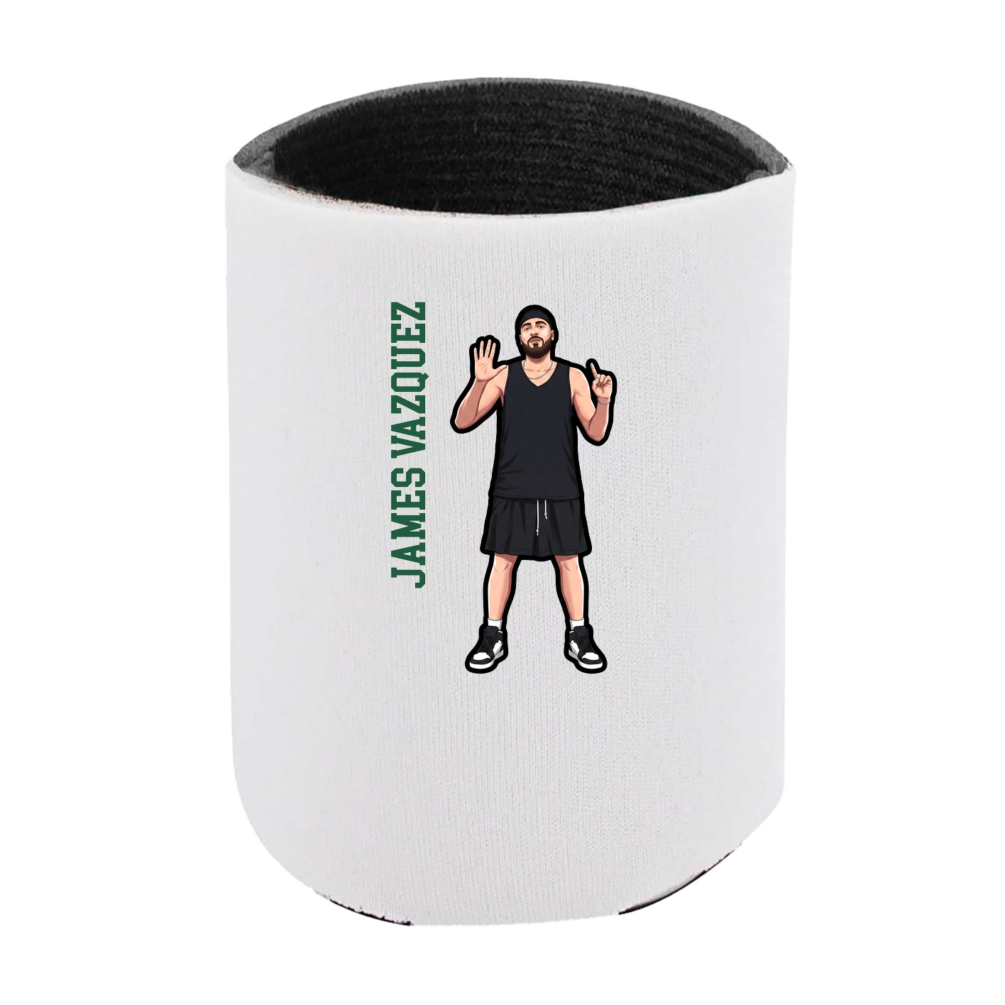 Can Holder — Name Vertical in White