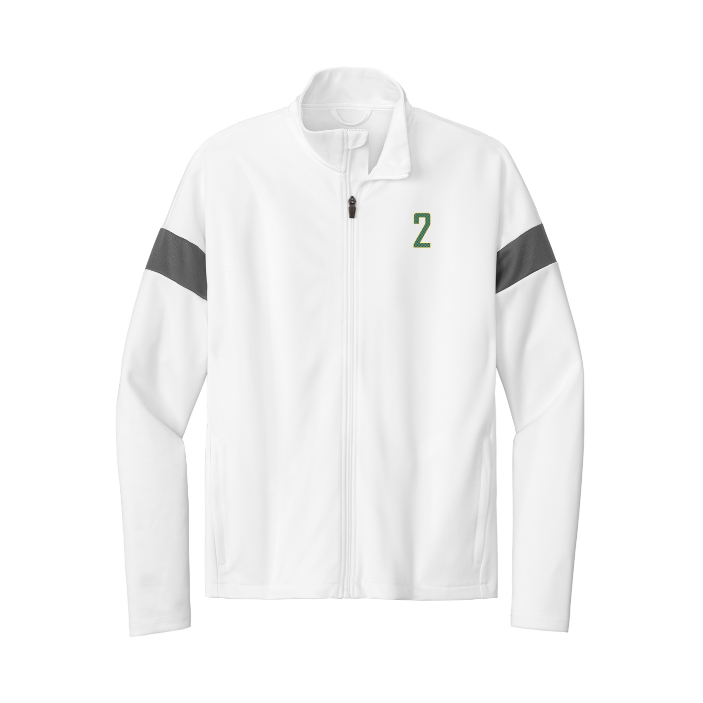 Team Travel Full-Zip Jacket — Front Shirsy in White/Grey